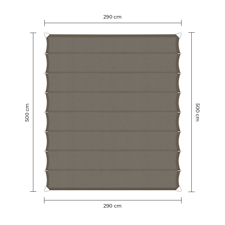 Sunfighter Wavesail Waterproof taupe 2,9x5m.