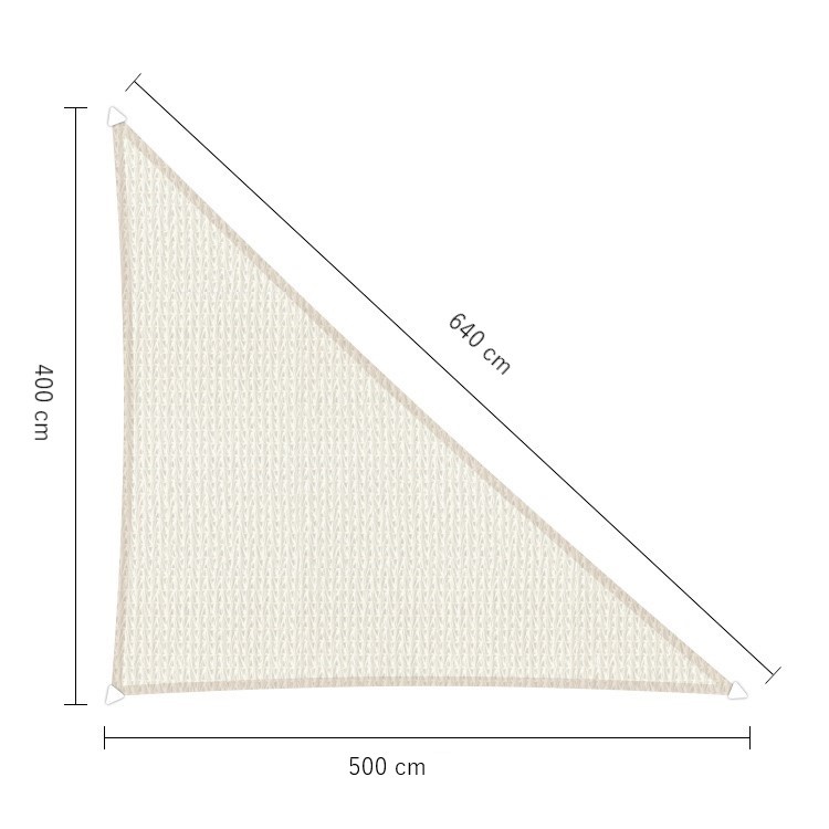 Sunfighter schaduwdoek langhoek wit 4x5x6.4m.