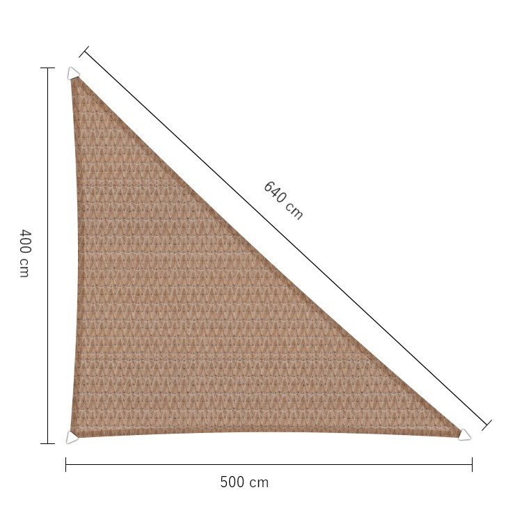 Sunfighter schaduwdoek langhoek zand 4x5x6.4m.