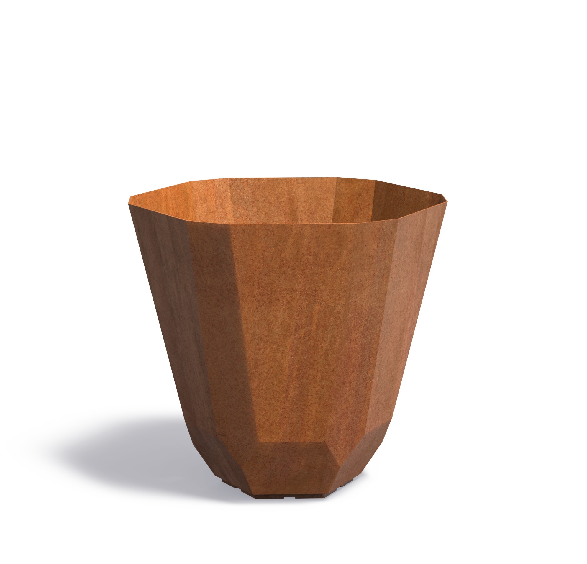 Cortenstaal plantenbak Facet 80x80cm. afbeelding