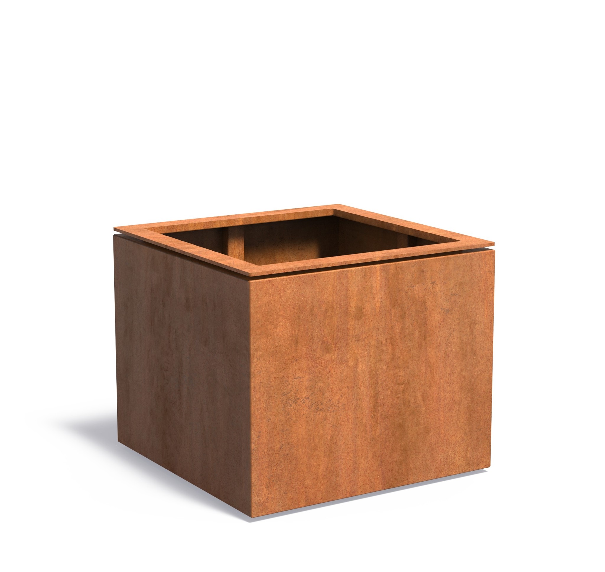 Cortenstaal plantenbak Domus 83x83x70cm. afbeelding