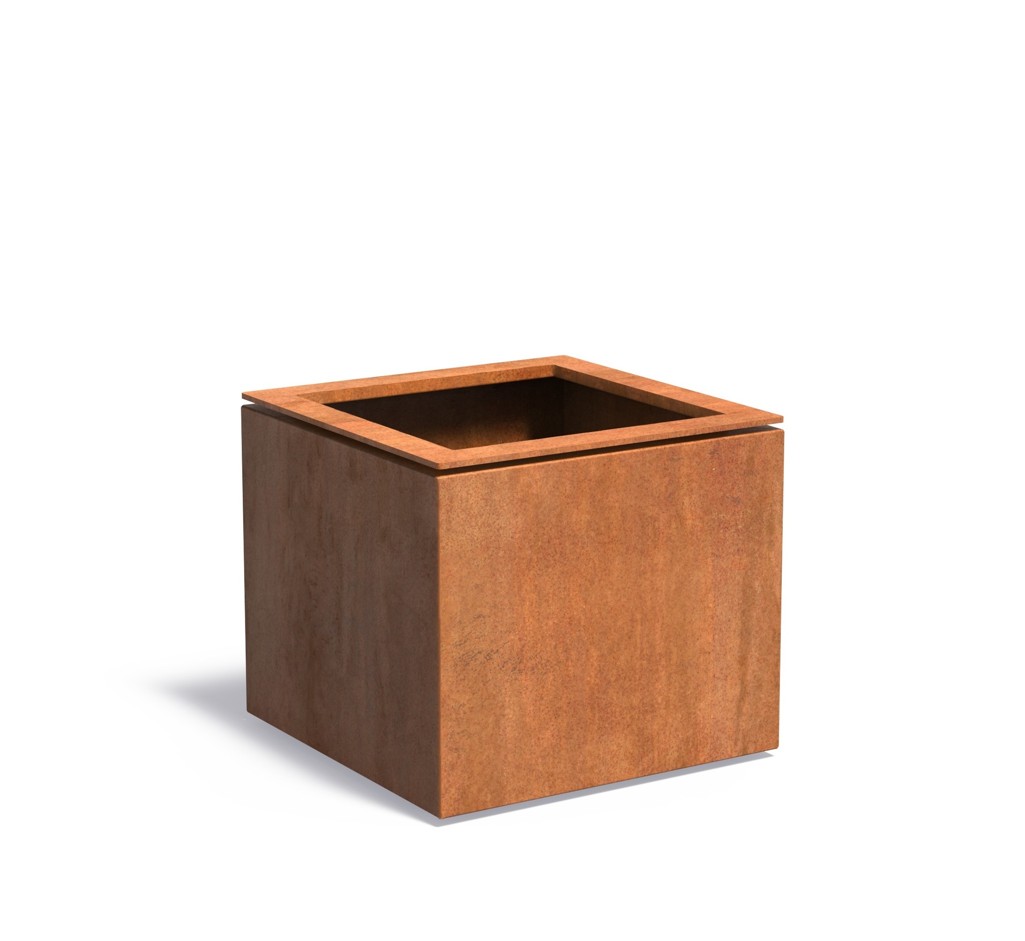 Cortenstaal plantenbak Domus 68x68x60cm. afbeelding