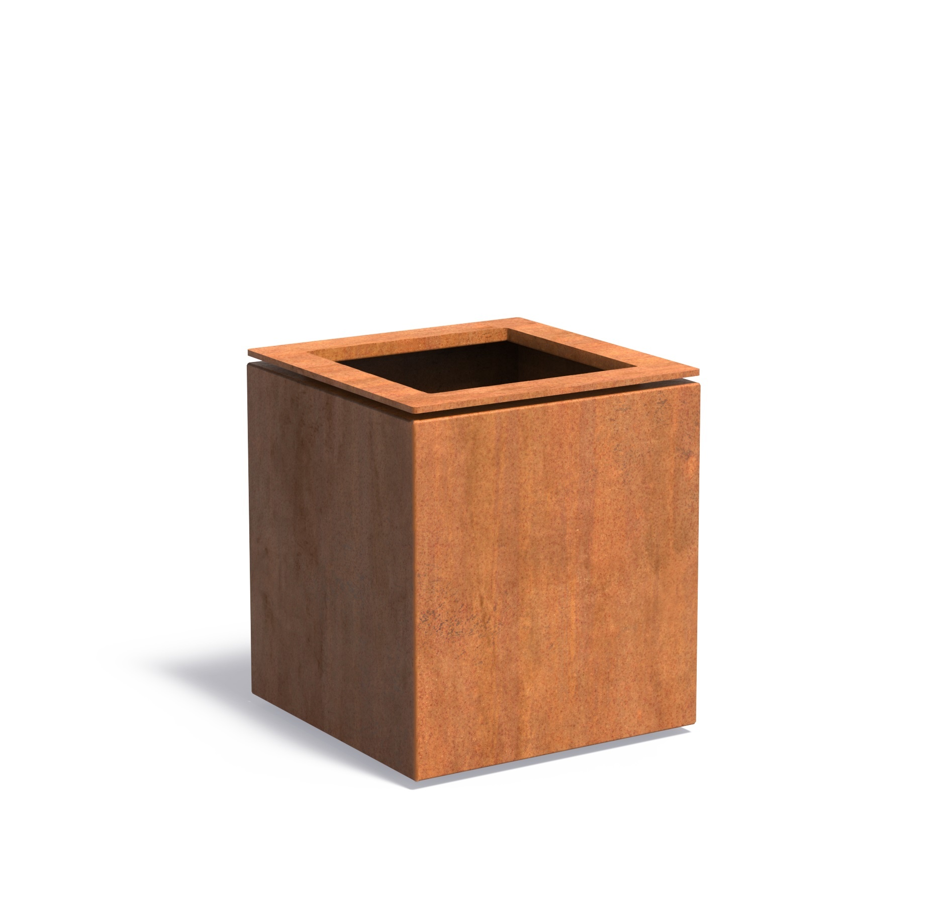 Cortenstaal plantenbak Domus 53x53x60cm. afbeelding