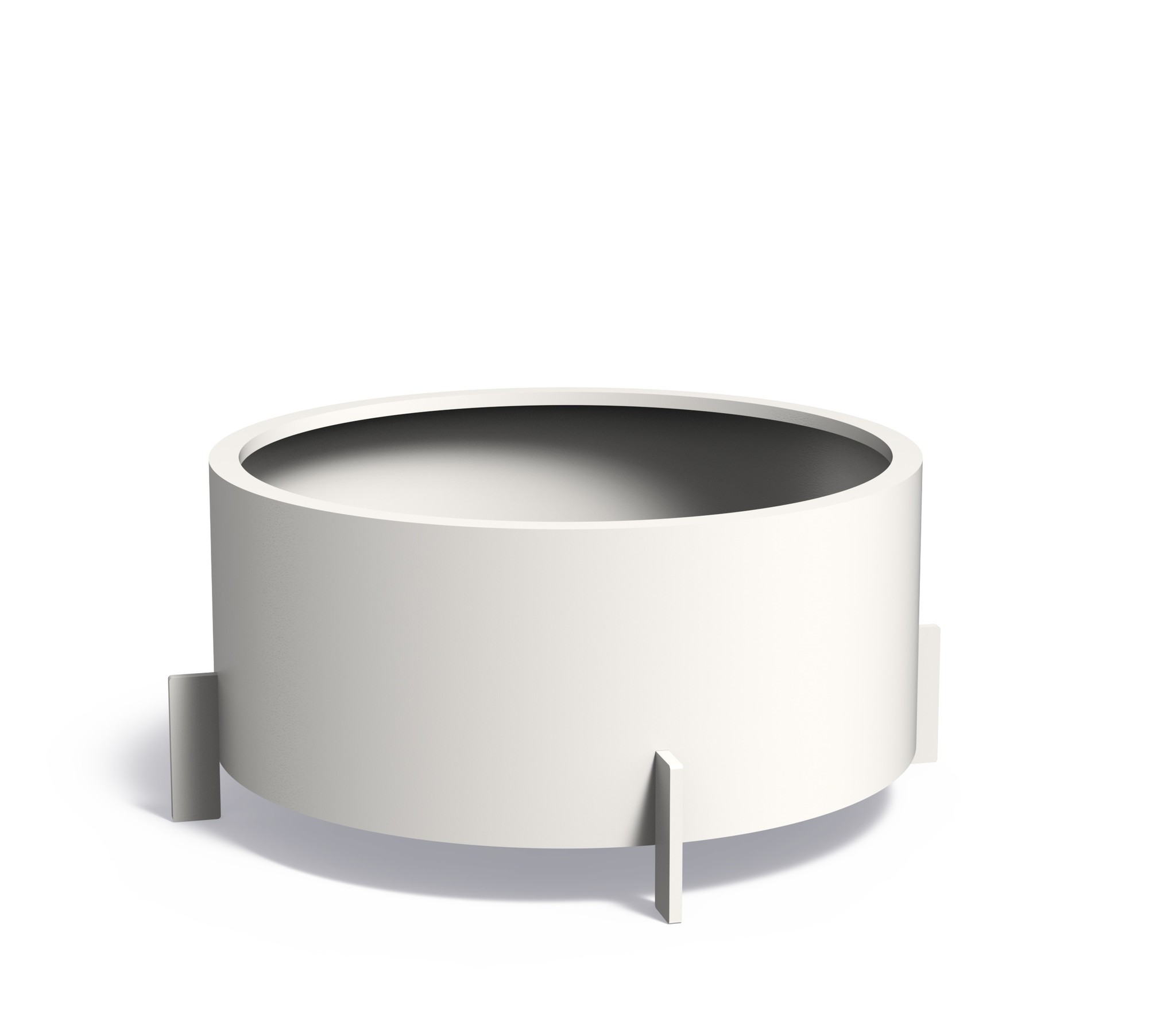 Aluminium plantenbak Drum 120x60cm. op=op afbeelding