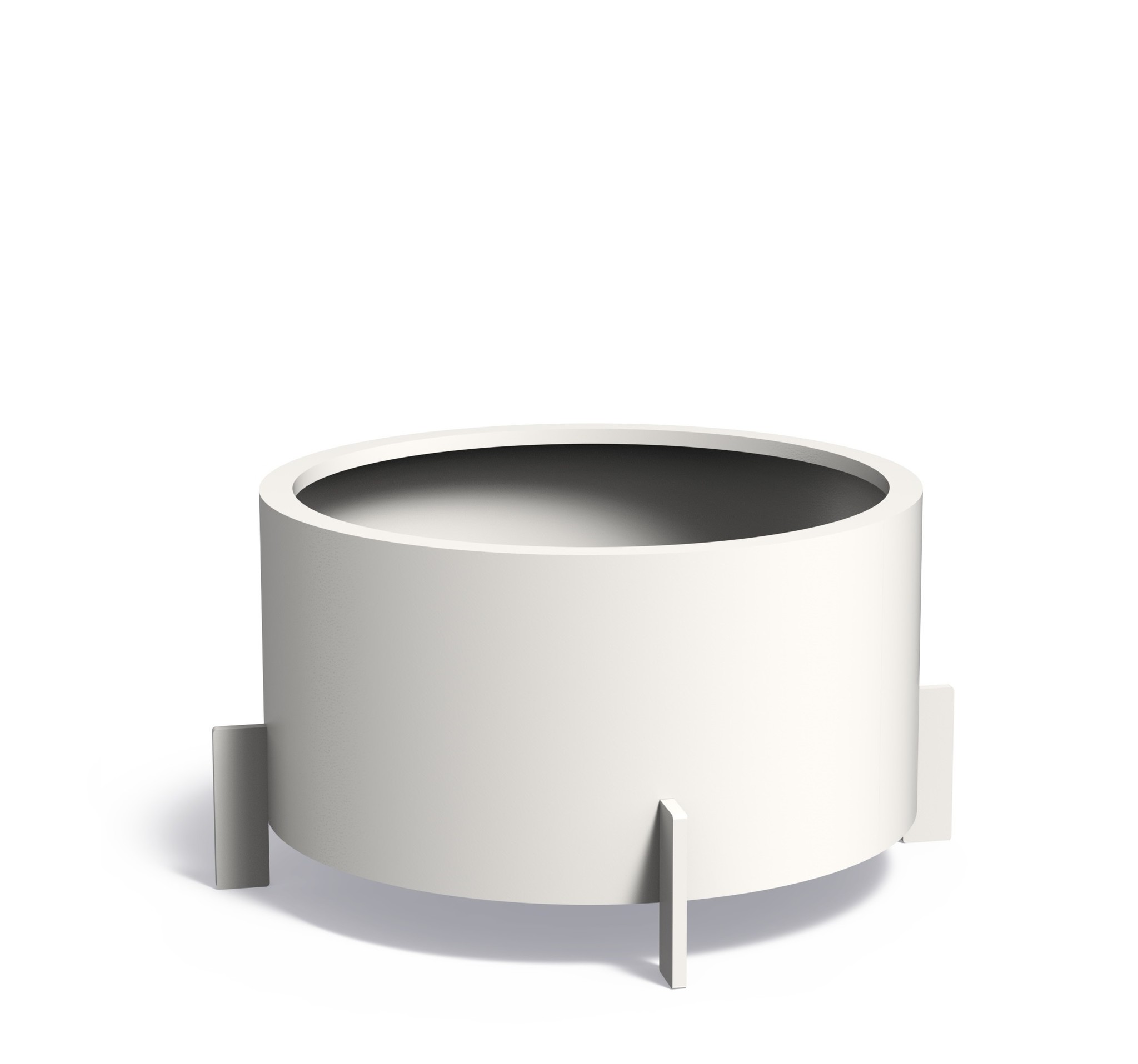 Aluminium plantenbak Drum 100x60cm. op=op afbeelding