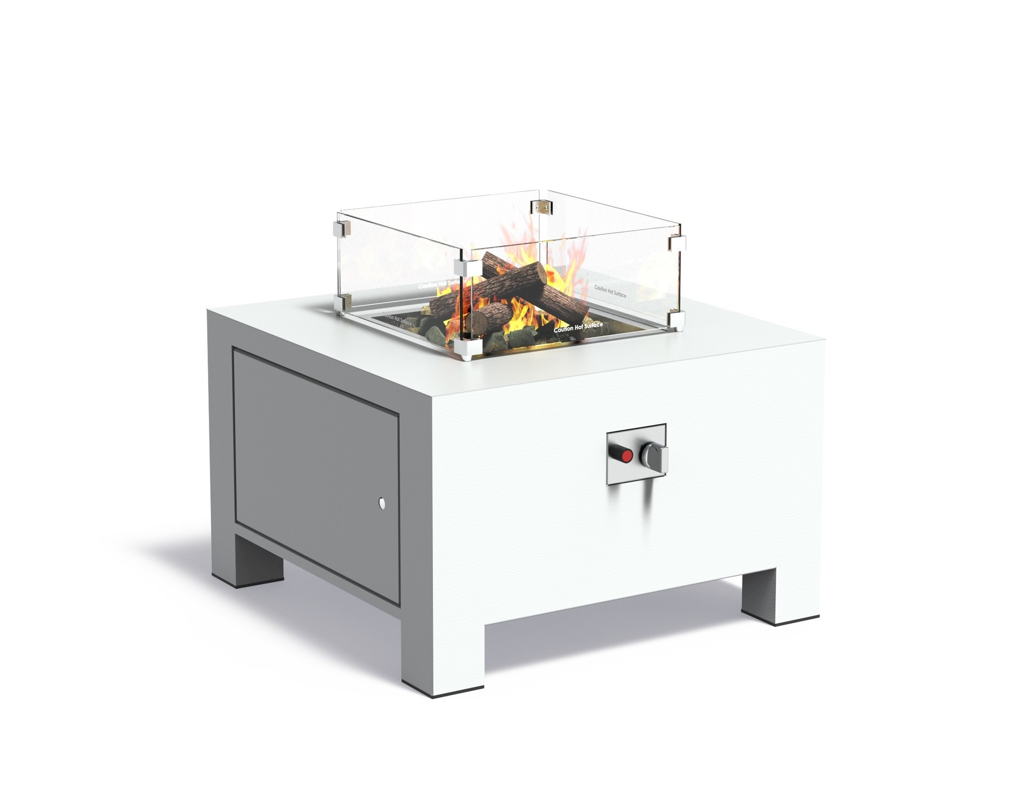 Vuurtafel Forno Brann aluminium 80x80x50cm. afbeelding