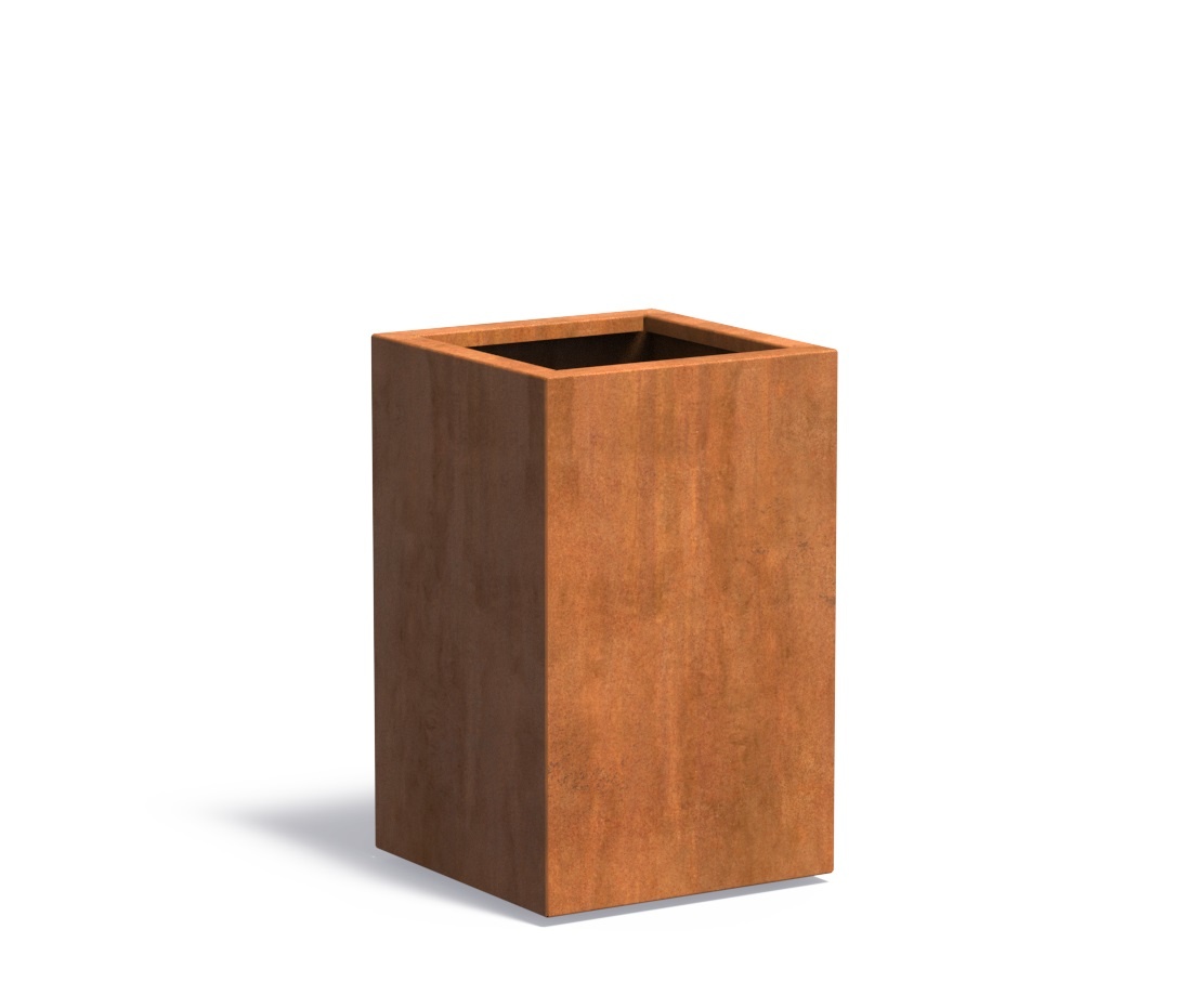 Cortenstaal plantenbak CARREZ 50x50x80cm. afbeelding
