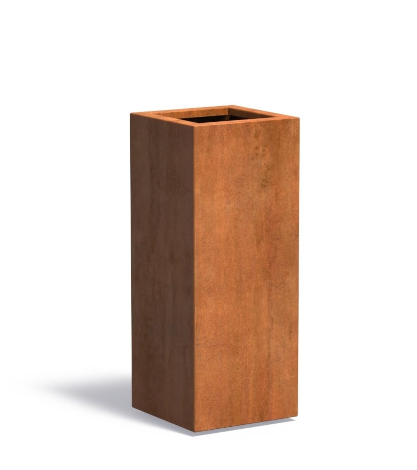 Cortenstaal plantenbak CARREZ 40x40x100cm. afbeelding