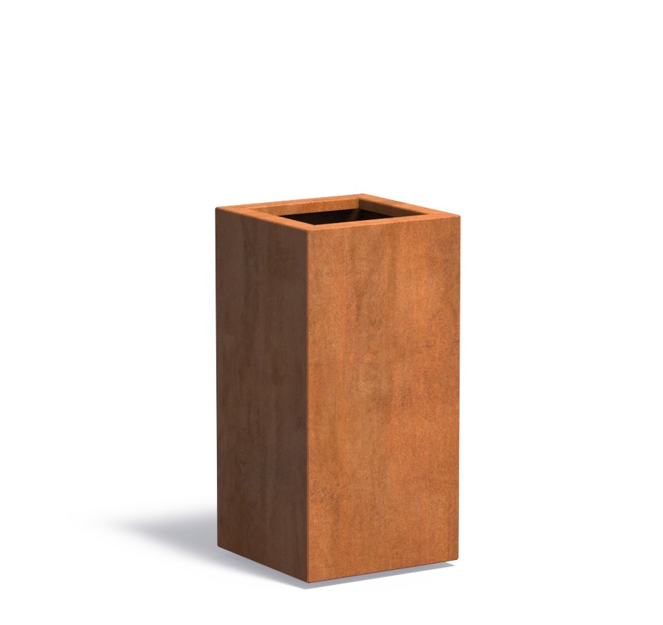 Cortenstaal plantenbak CARREZ 40x40x80cm. afbeelding