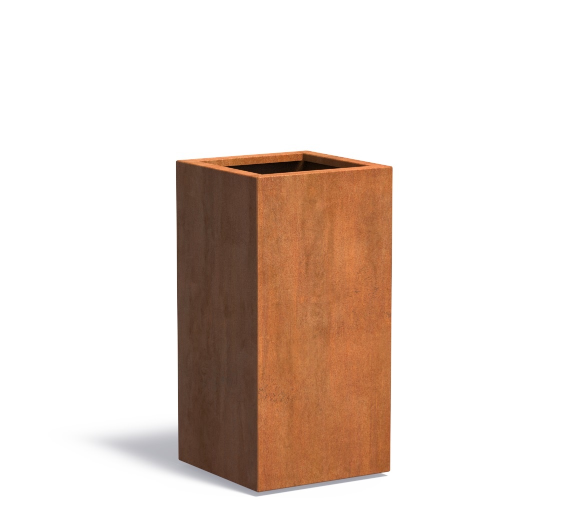 Cortenstaal plantenbak CARREZ 50x50x100cm. afbeelding
