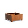 Cortenstaal plantenbak CARREZ met poten 120x120x60cm.