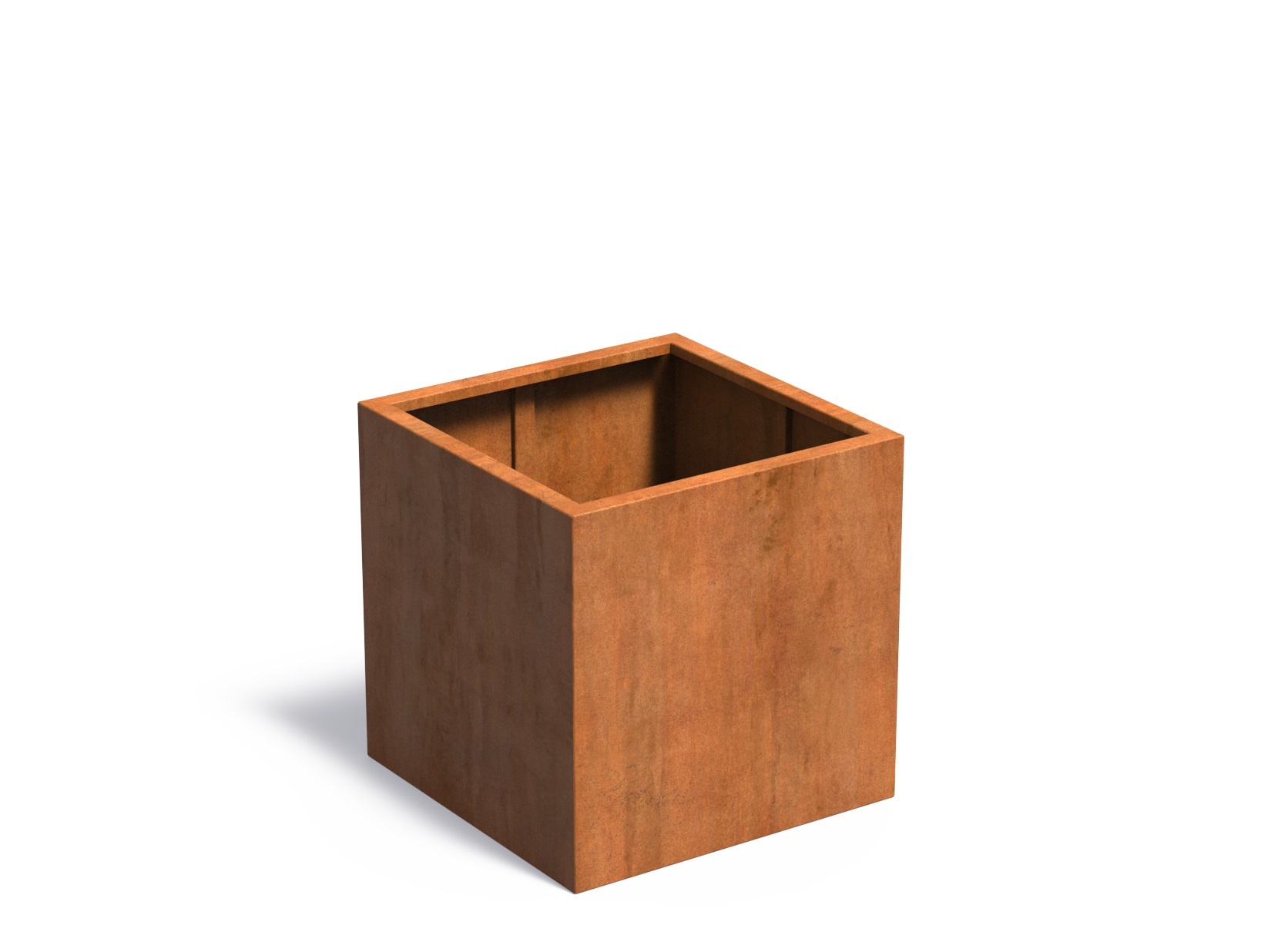 Cortenstaal plantenbak CARREZ zonder bodem 80x80x80cm. afbeelding