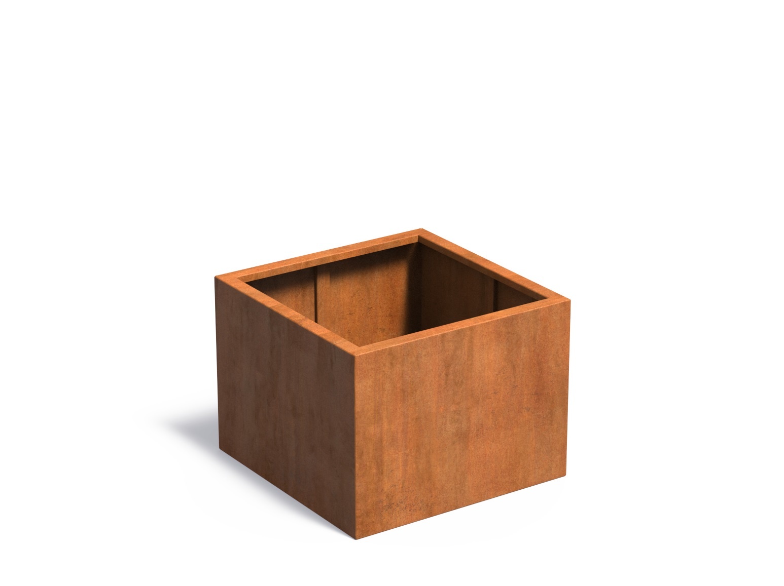Cortenstaal plantenbak CARREZ zonder bodem 80x80x60cm. afbeelding