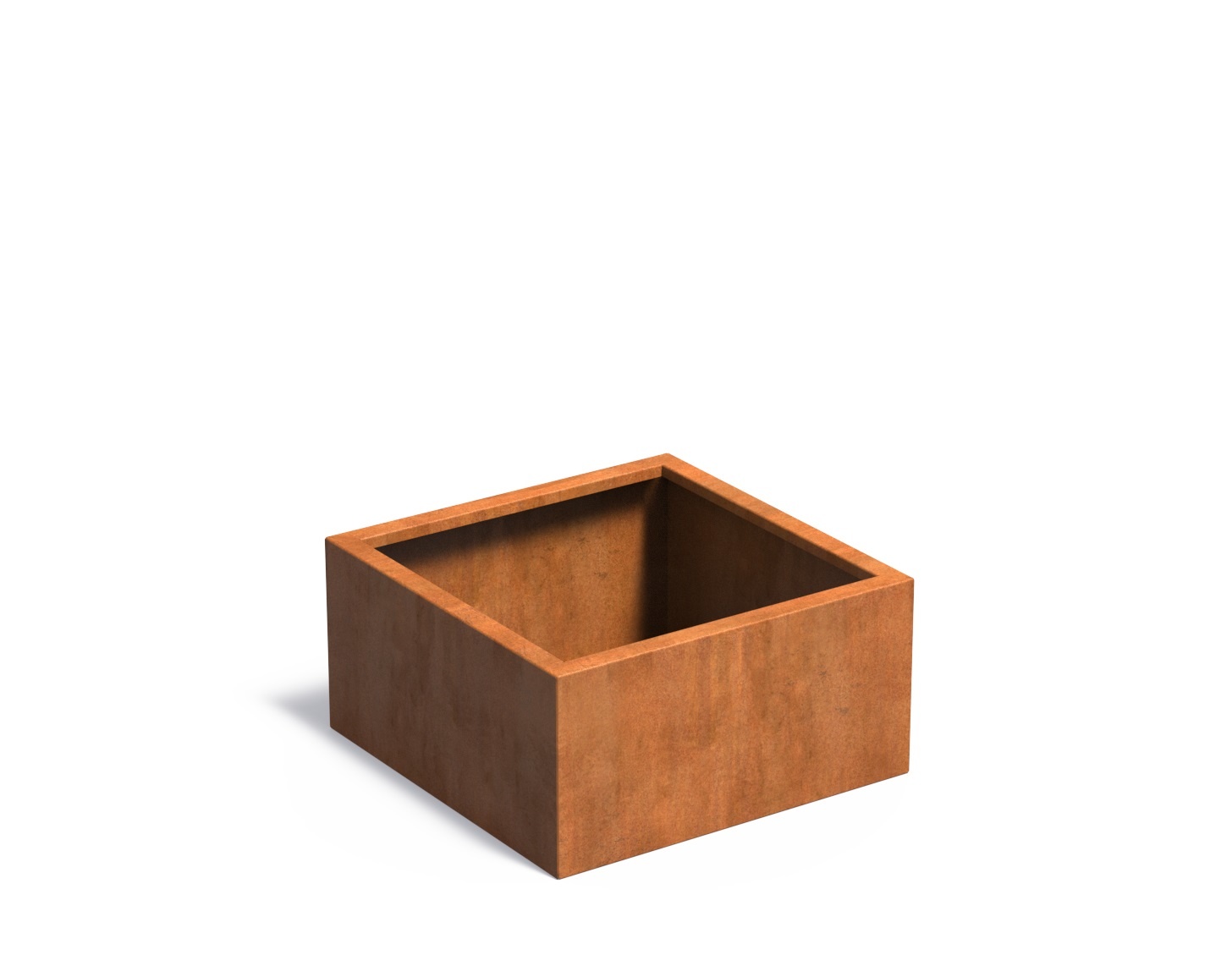 Cortenstaal plantenbak CARREZ zonder bodem 80x80x40cm. afbeelding