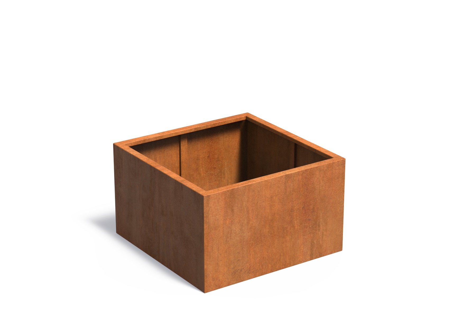 Cortenstaal plantenbak CARREZ zonder bodem 100x100x60cm. afbeelding