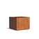 Cortenstaal plantenbak CARREZ met wielen 100x100x80cm.