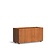 Cortenstaal plantenbak CARREZ met wielen 120x50x60cm.