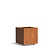 Cortenstaal plantenbak CARREZ met wielen 60x60x60cm.