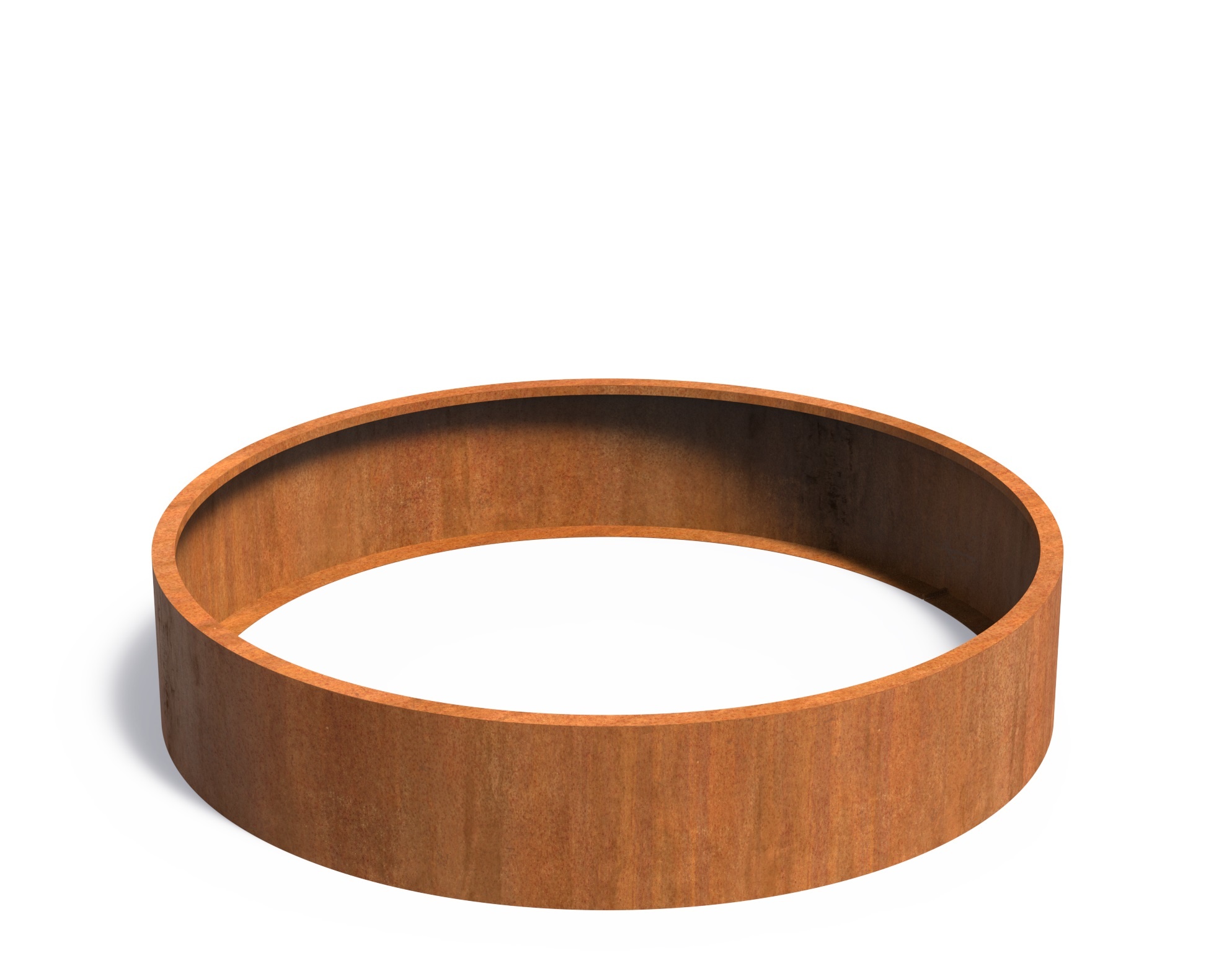 Cortenstaal plantenbak CIRCUM zonder bodem 200x40cm. afbeelding