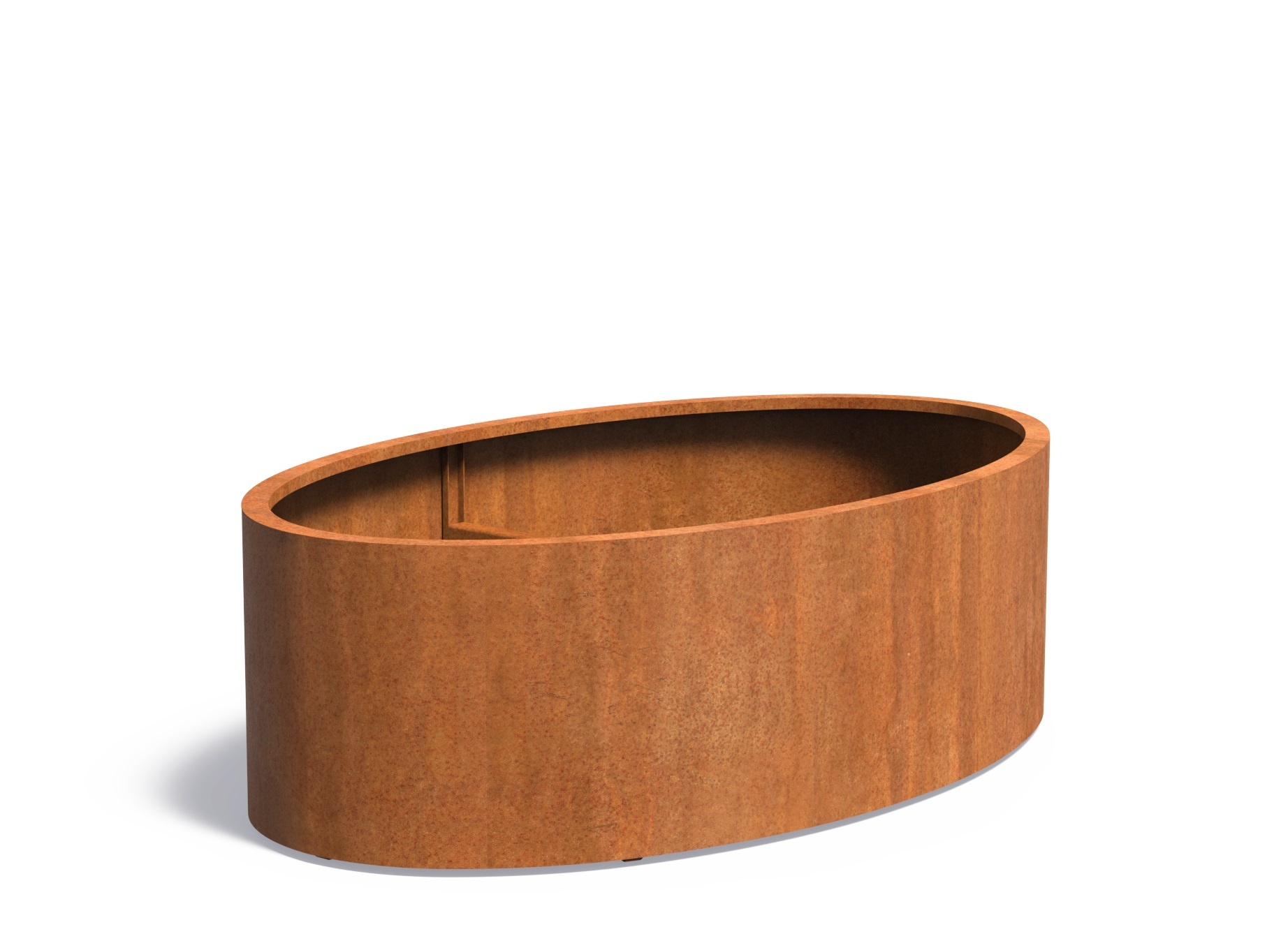 Cortenstaal plantenbak Ellipse 200x120x60cm. afbeelding