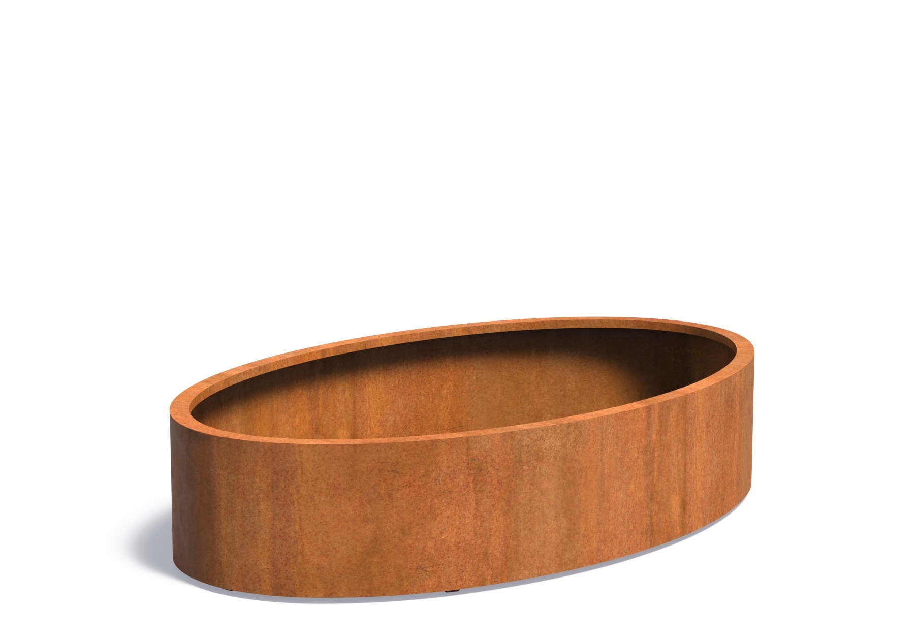 Cortenstaal plantenbak Ellipse 200x120x40cm. afbeelding