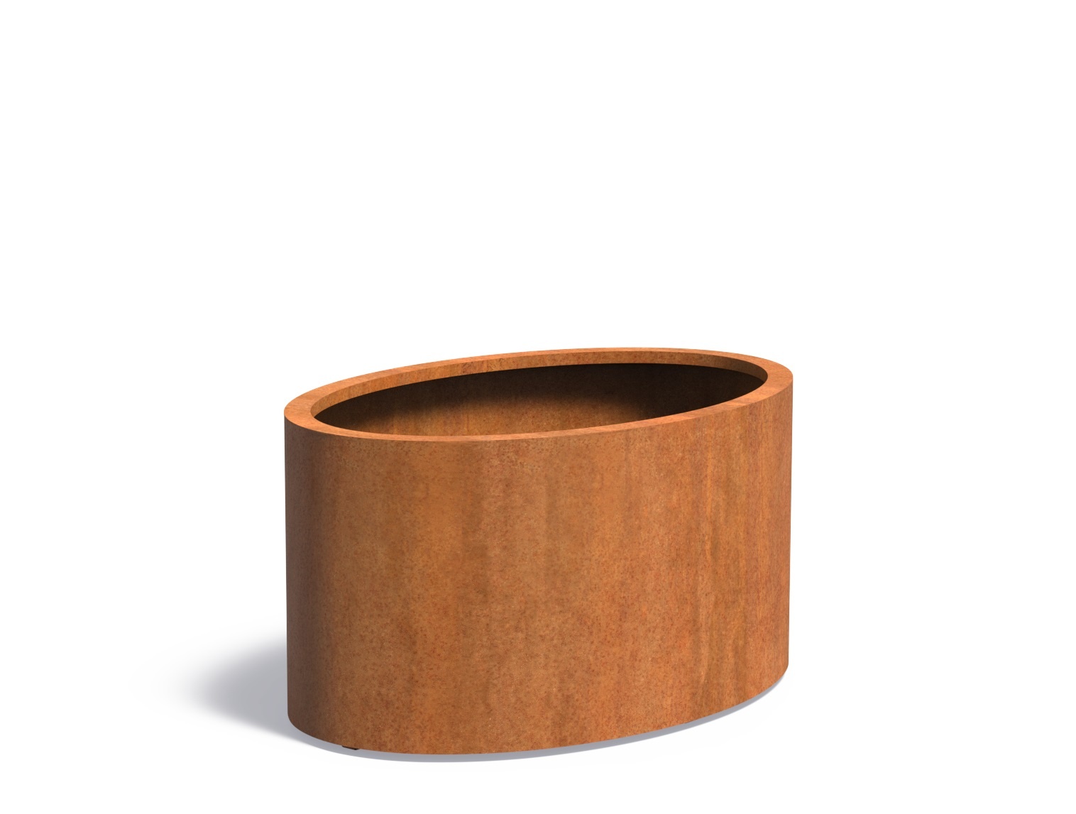 Cortenstaal plantenbak Ellipse 120x80x60cm. afbeelding