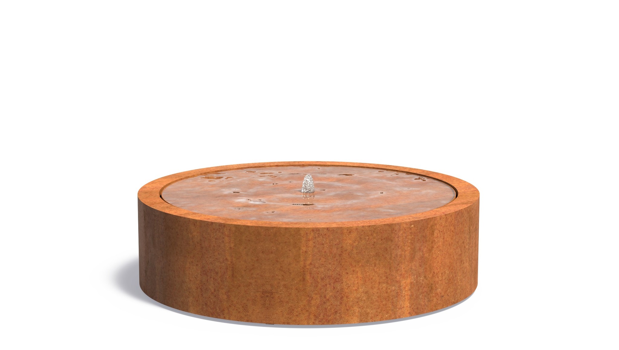 Watertafel cortenstaal rond 145x40cm. afbeelding