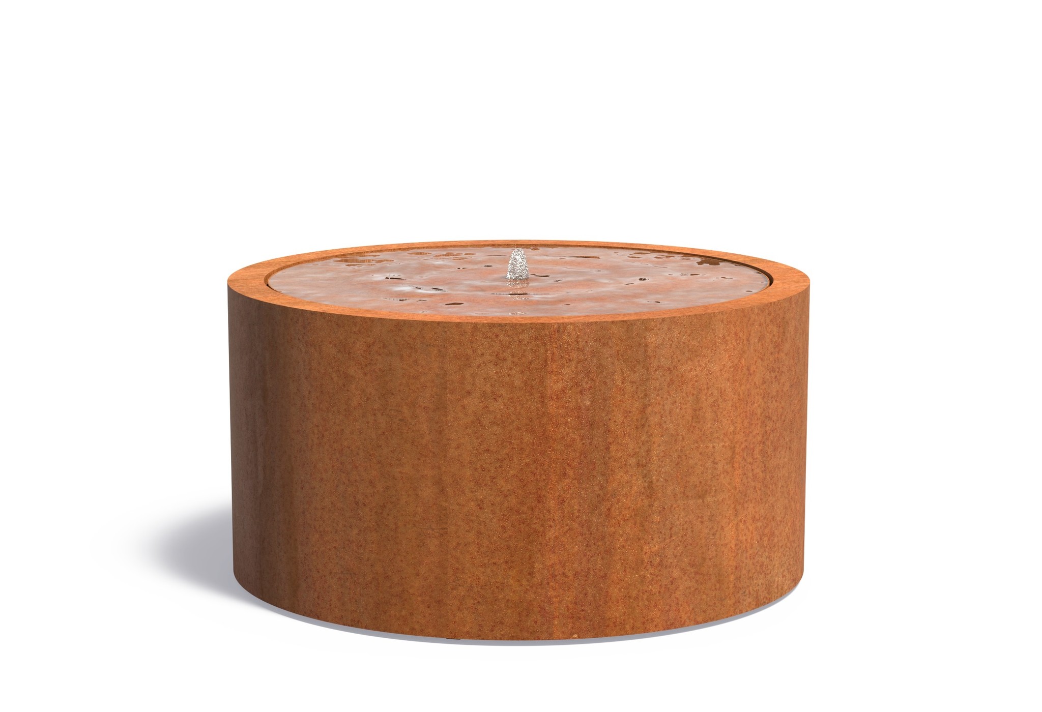 Watertafel cortenstaal rond 145x75cm. afbeelding