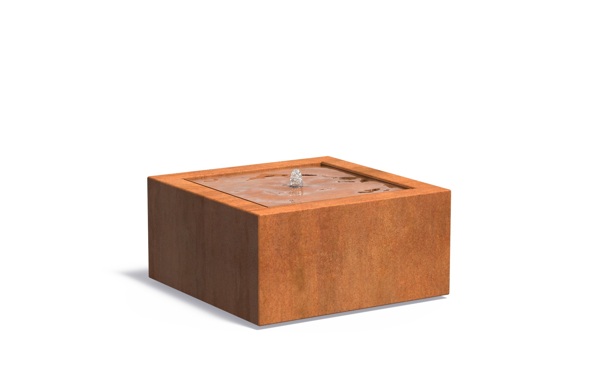 Watertafel cortenstaal 80x80x40cm. afbeelding