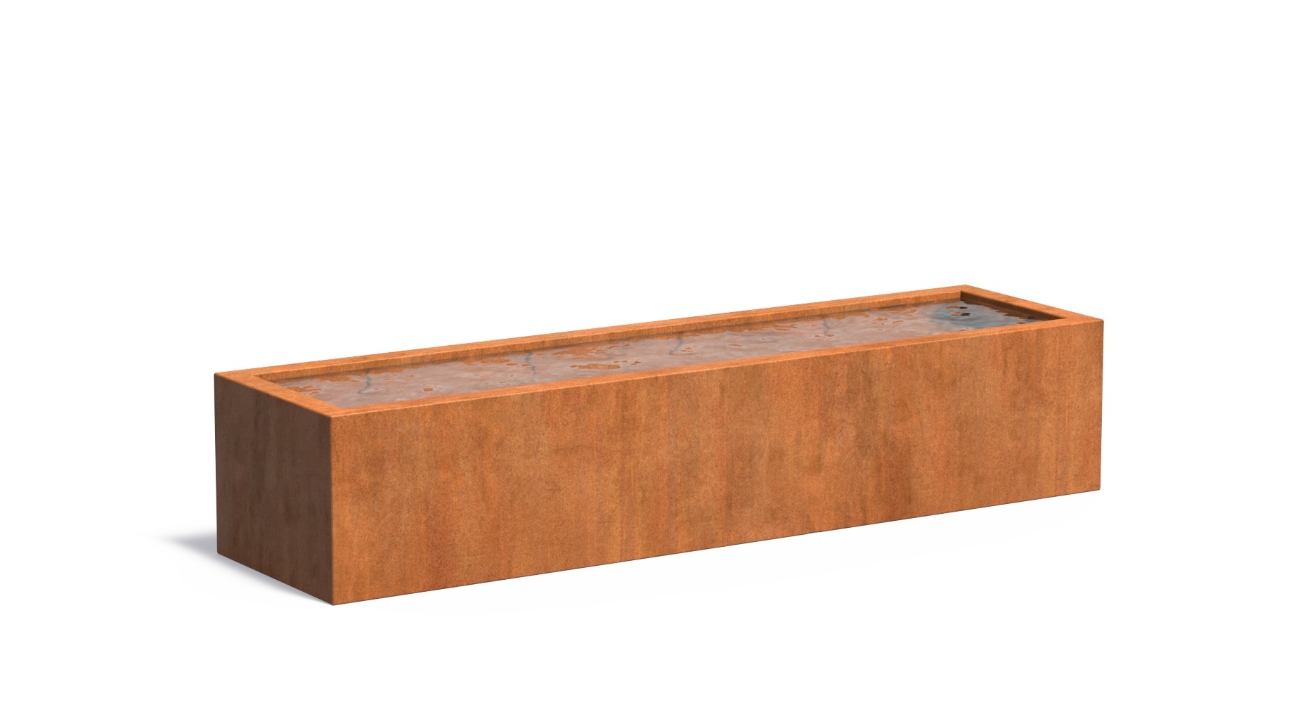 Cortenstaal vijverbak 300x80x60cm. afbeelding