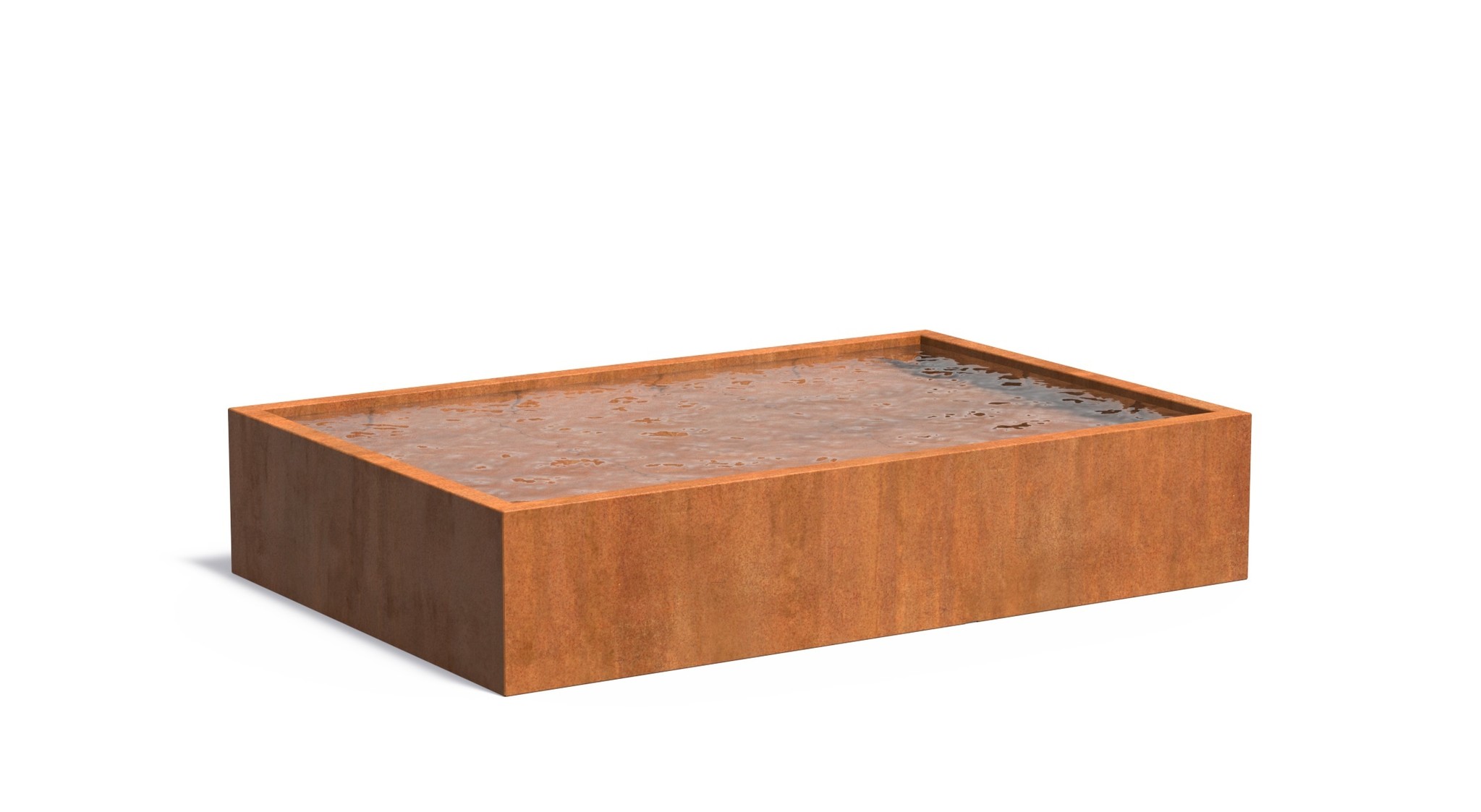 Cortenstaal vijverbak 300x200x60cm. afbeelding