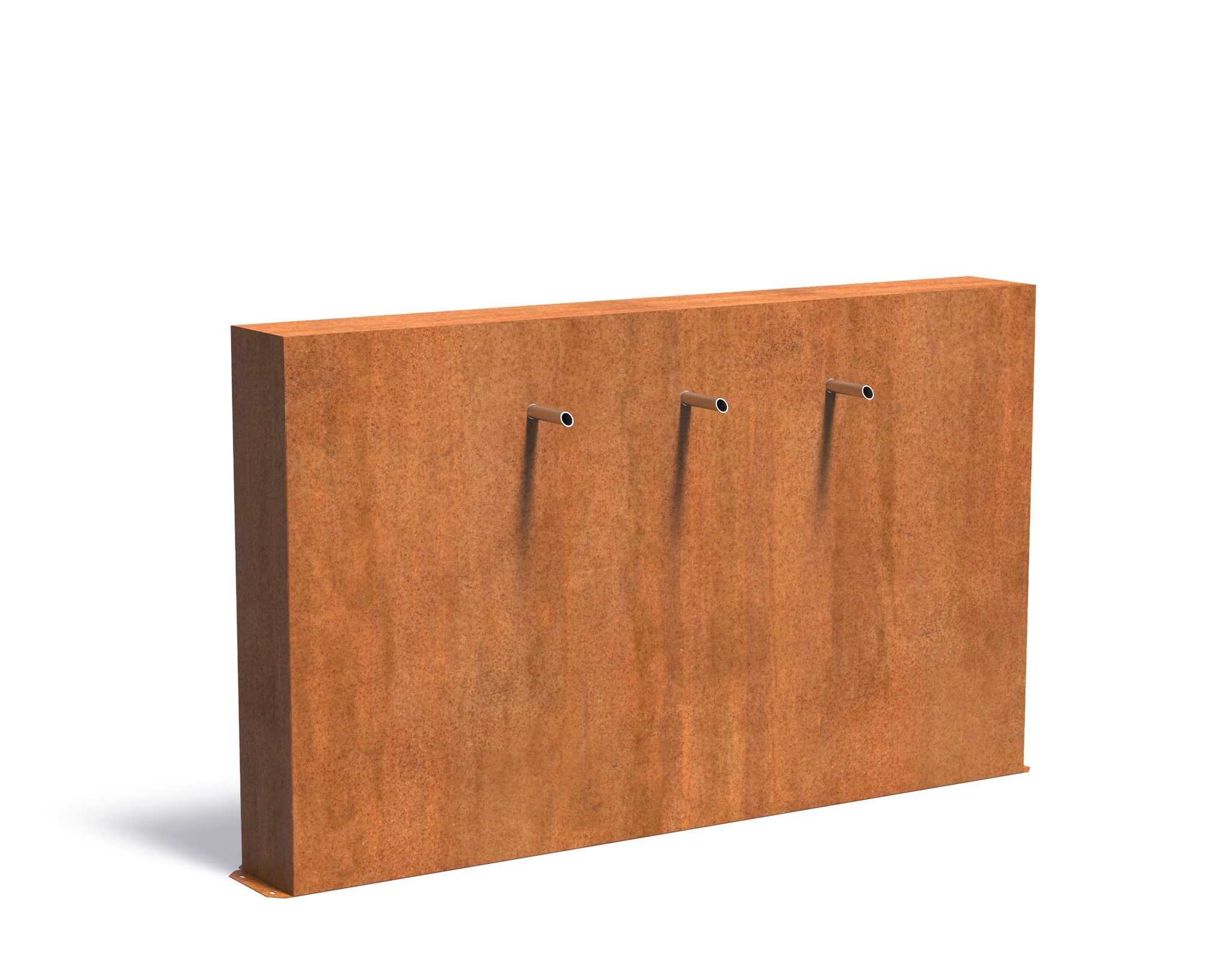Vijvermuur cortenstaal vrijstaand 200x25x120cm. afbeelding