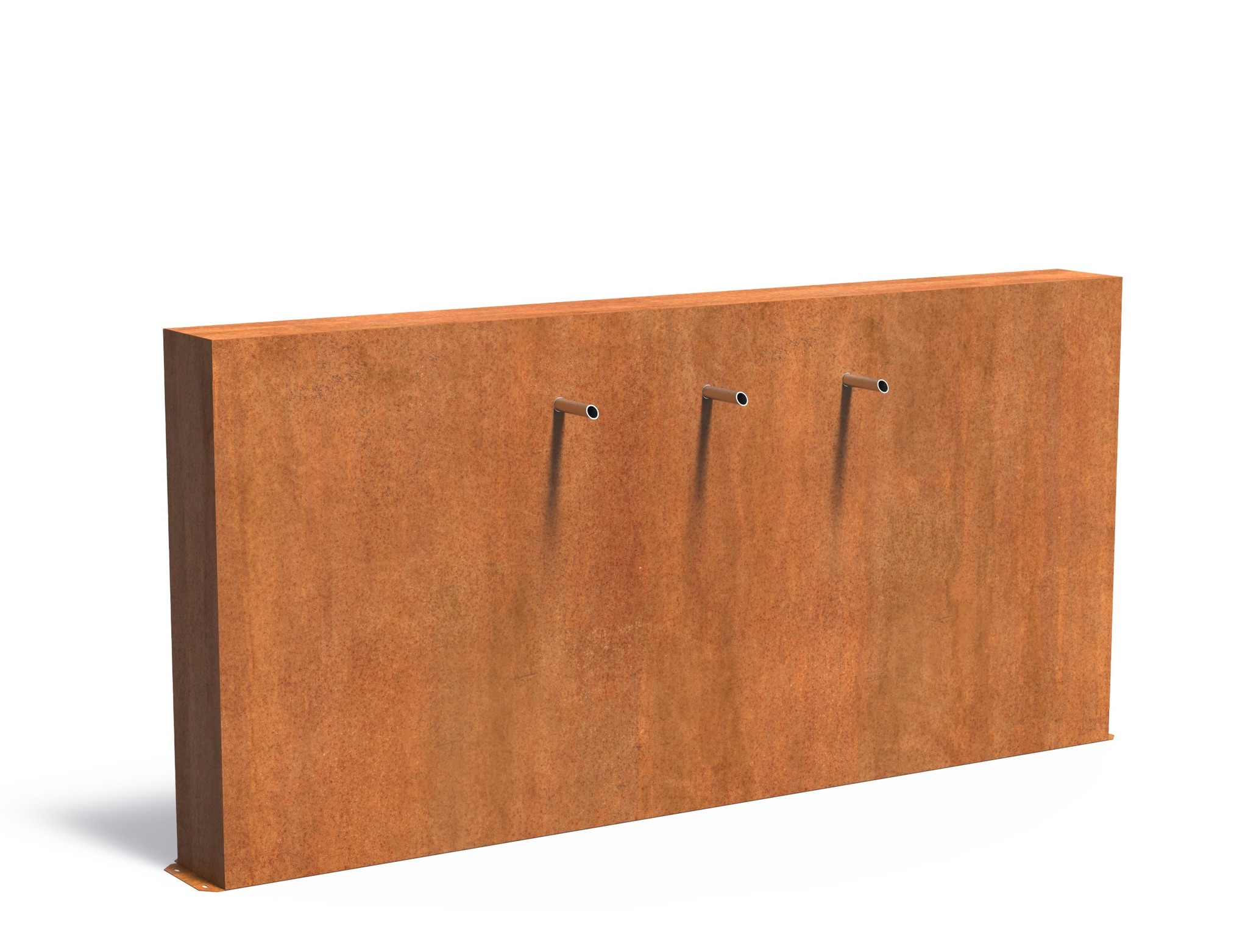 Vijvermuur cortenstaal vrijstaand 250x25x120cm. afbeelding