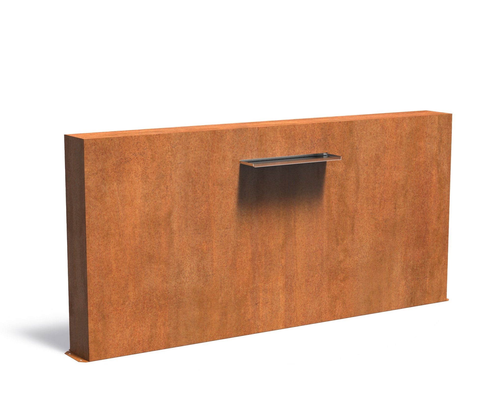 Vijvermuur cortenstaal vrijstaand 250x25x120cm.. afbeelding