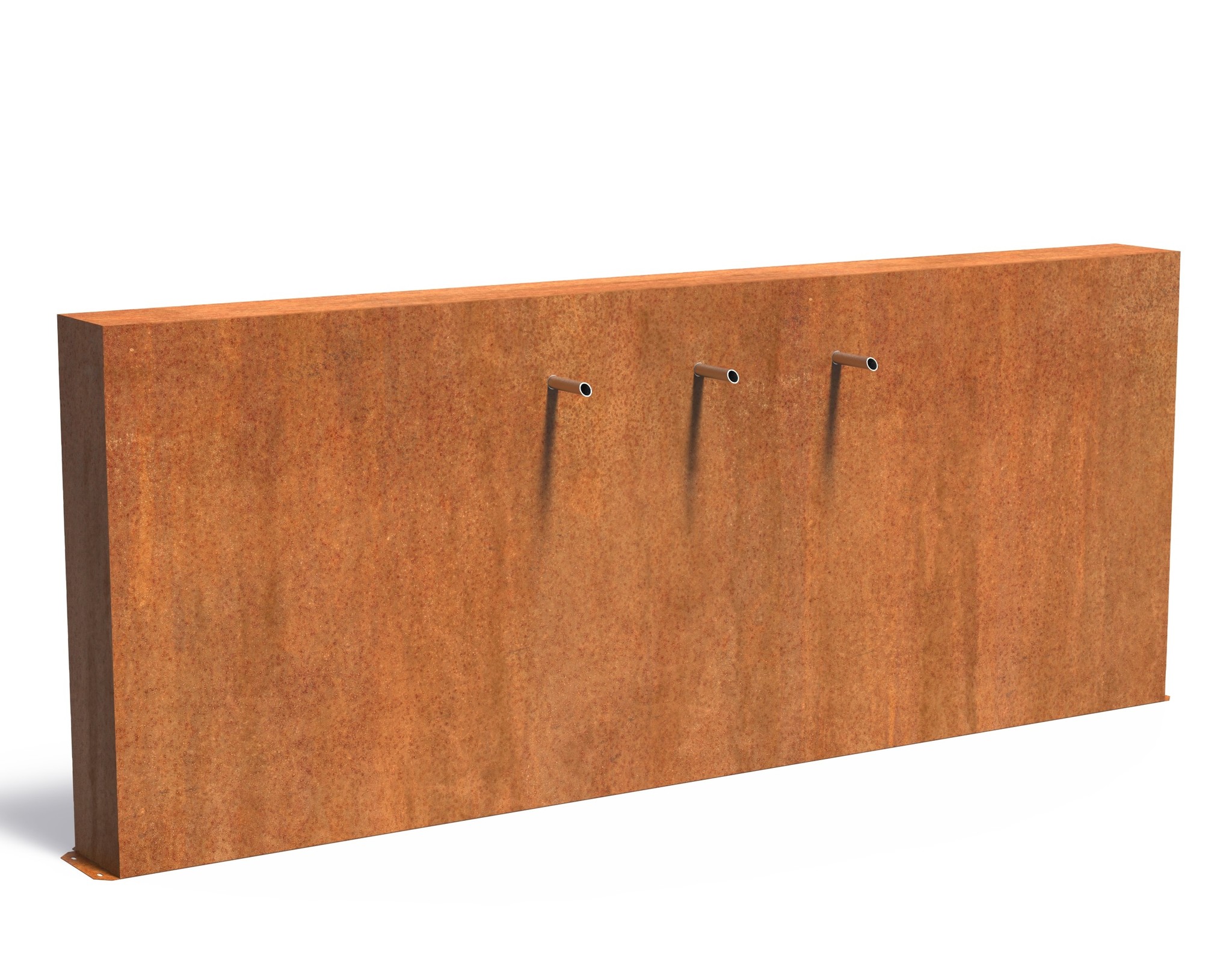 Vijvermuur cortenstaal vrijstaand 300x25x120cm. afbeelding