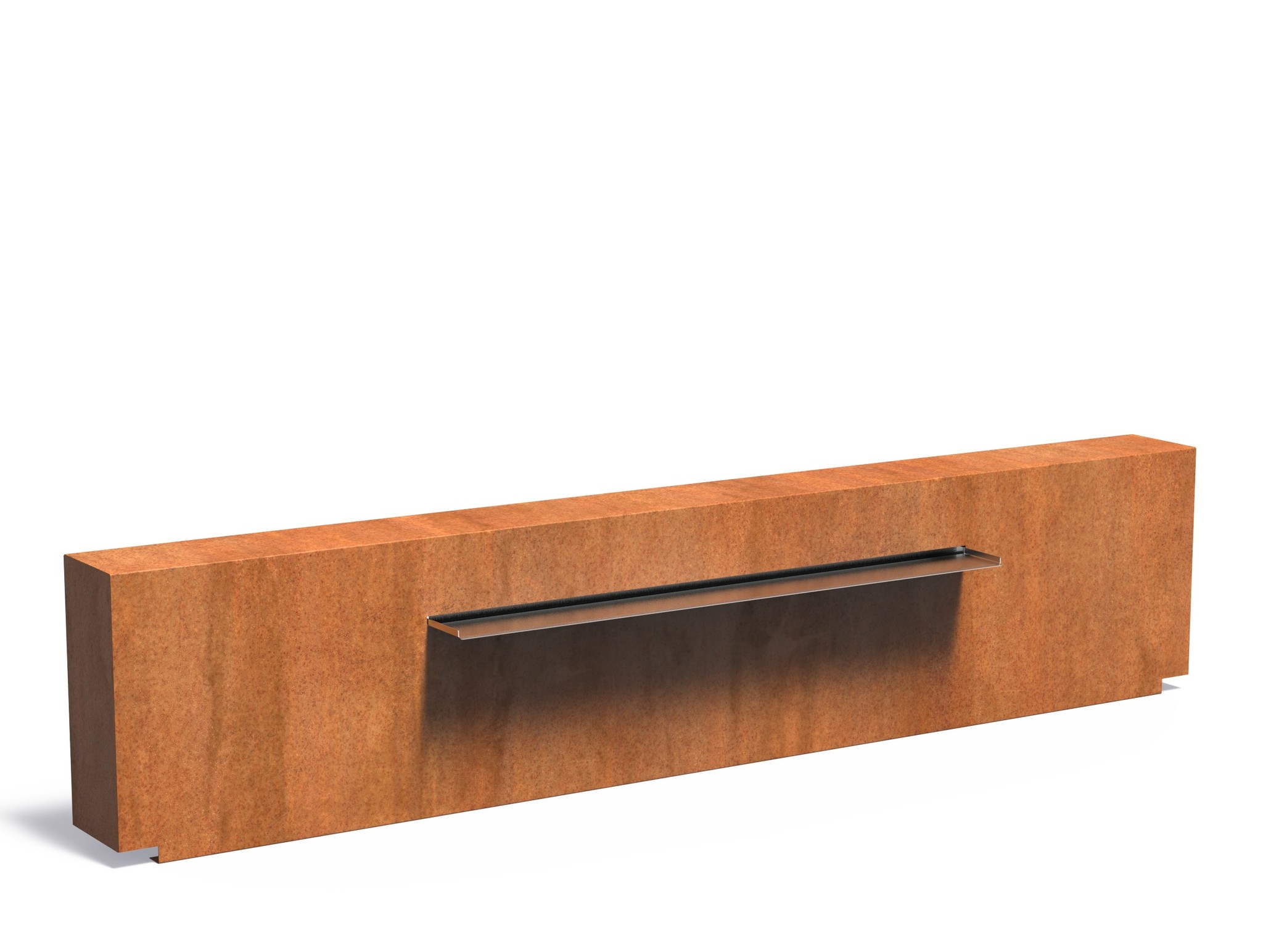 Vijvermuur cortenstaal vast 300x25x60cm. afbeelding