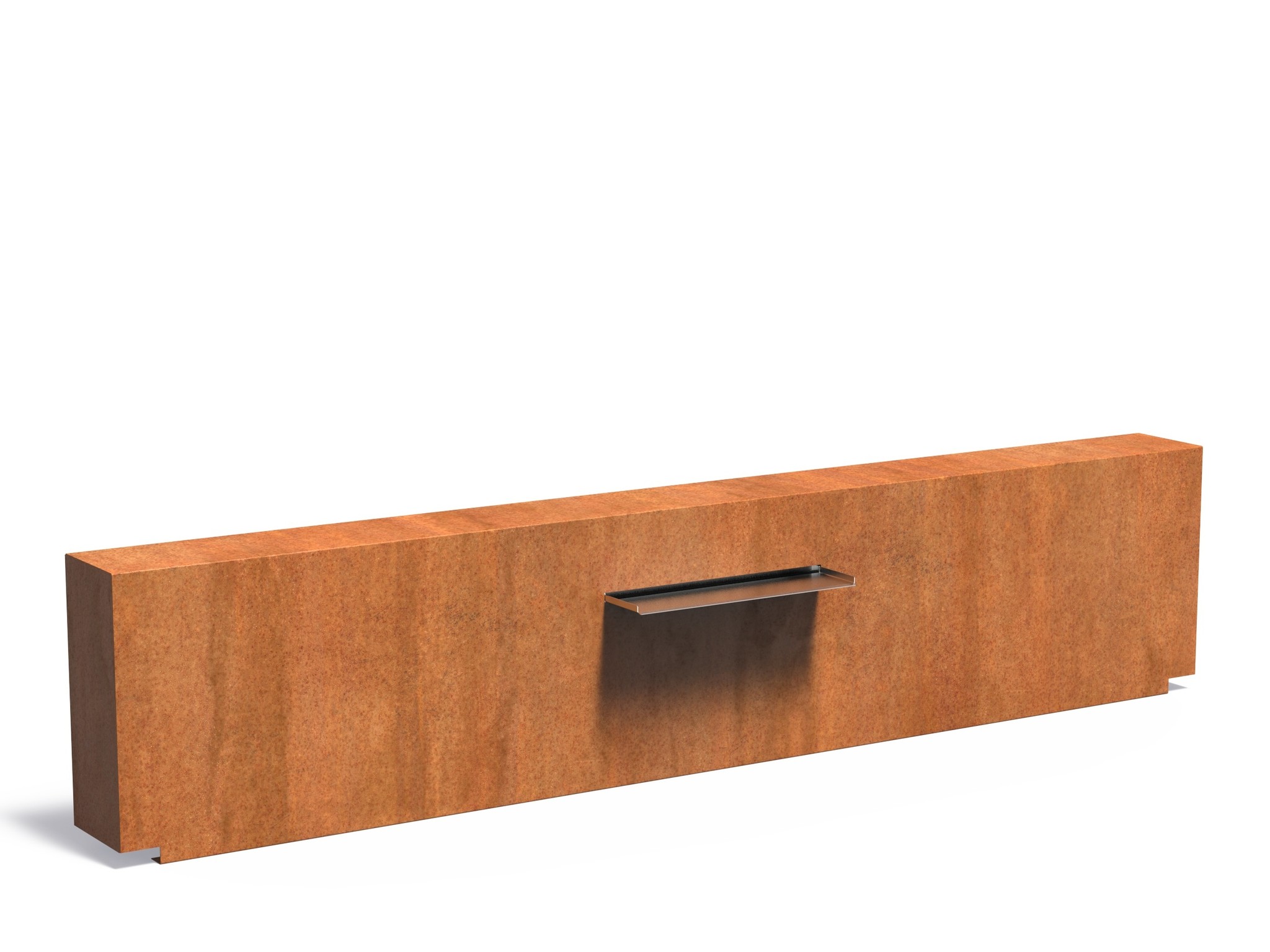Vijvermuur cortenstaal vast 300x25x60cm. afbeelding