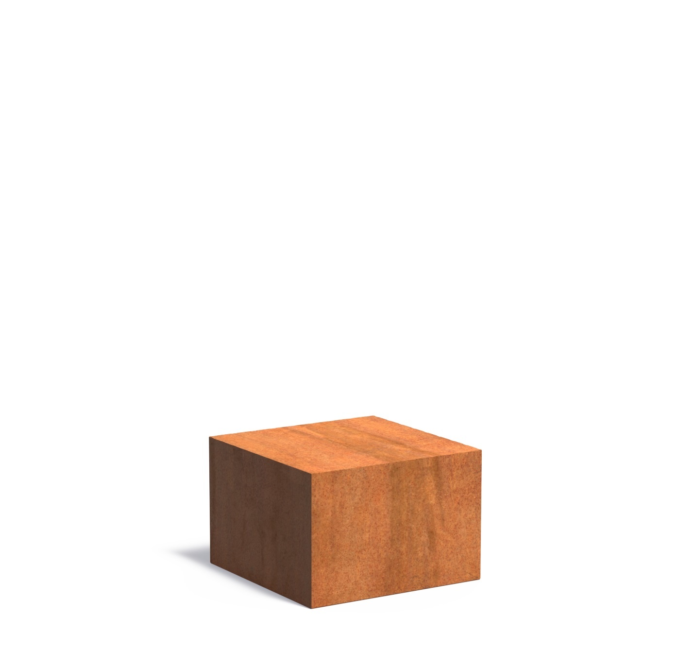 Cortenstaal sokkel 60x60x40cm. afbeelding