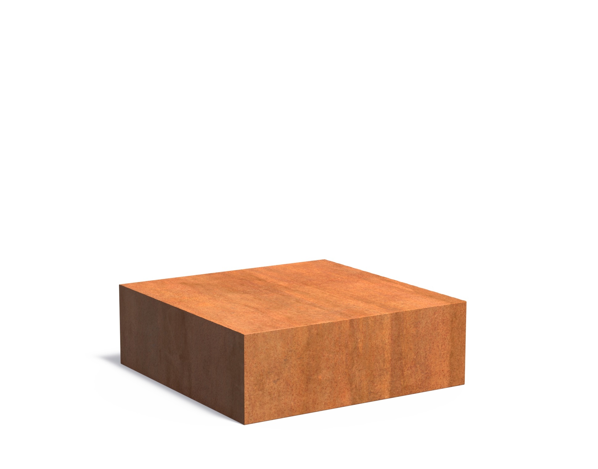 Cortenstaal sokkel 120x120x40cm. afbeelding
