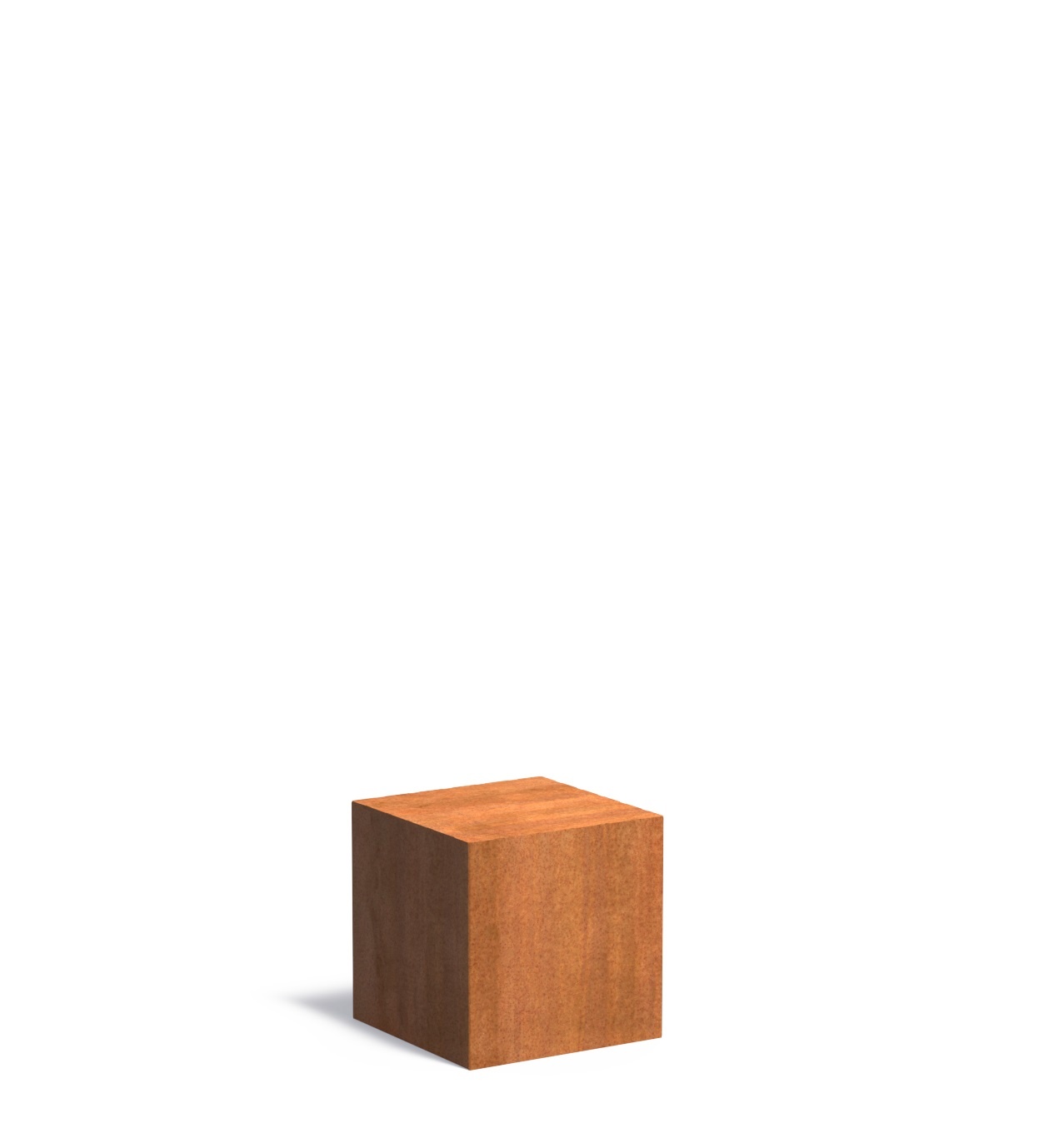 Cortenstaal sokkel 40x40x40cm. afbeelding