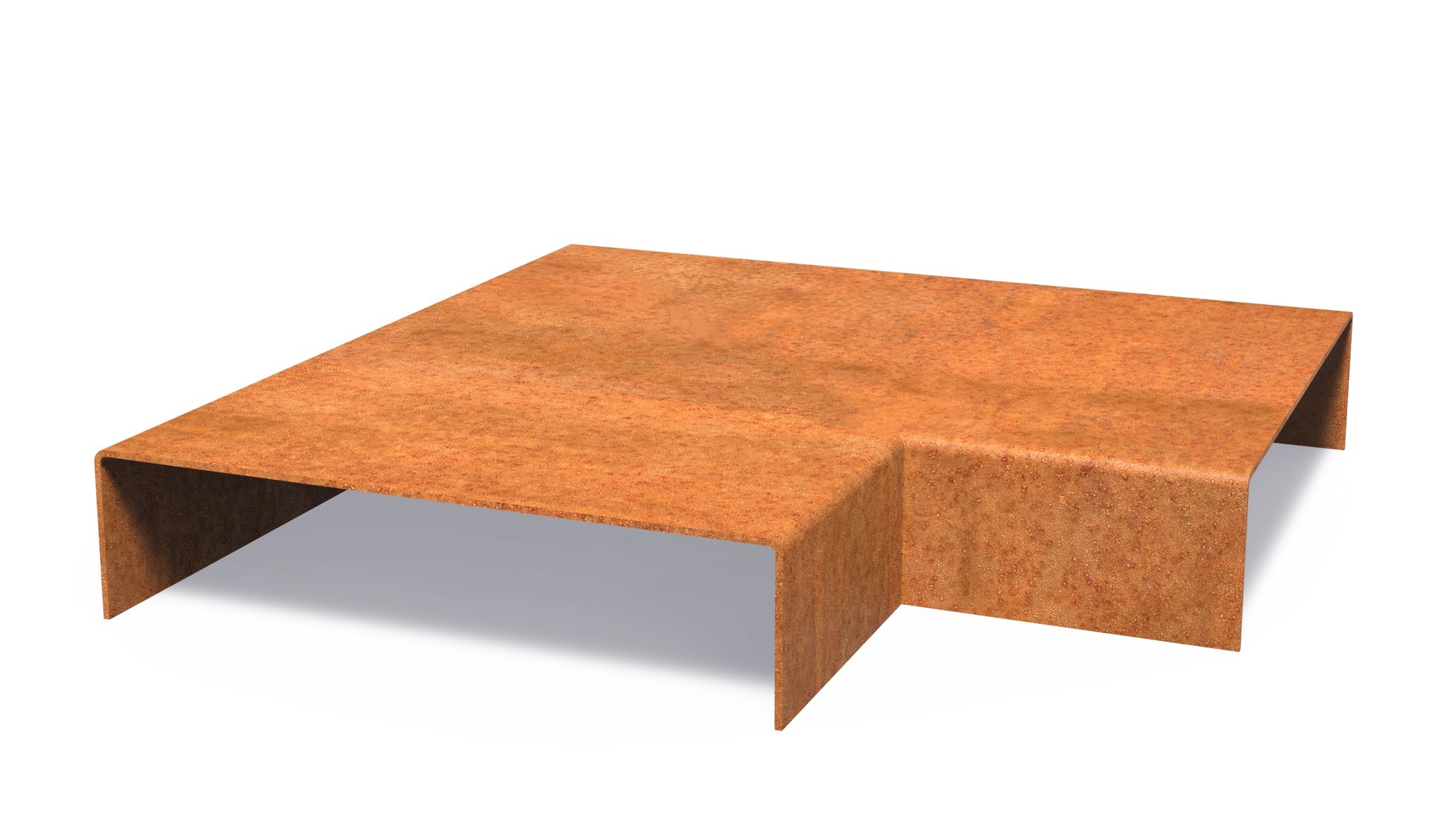 Cortenstaal overzetprofiel (20,4cm.) binnen/buitenhoek 30x30x5cm. afbeelding