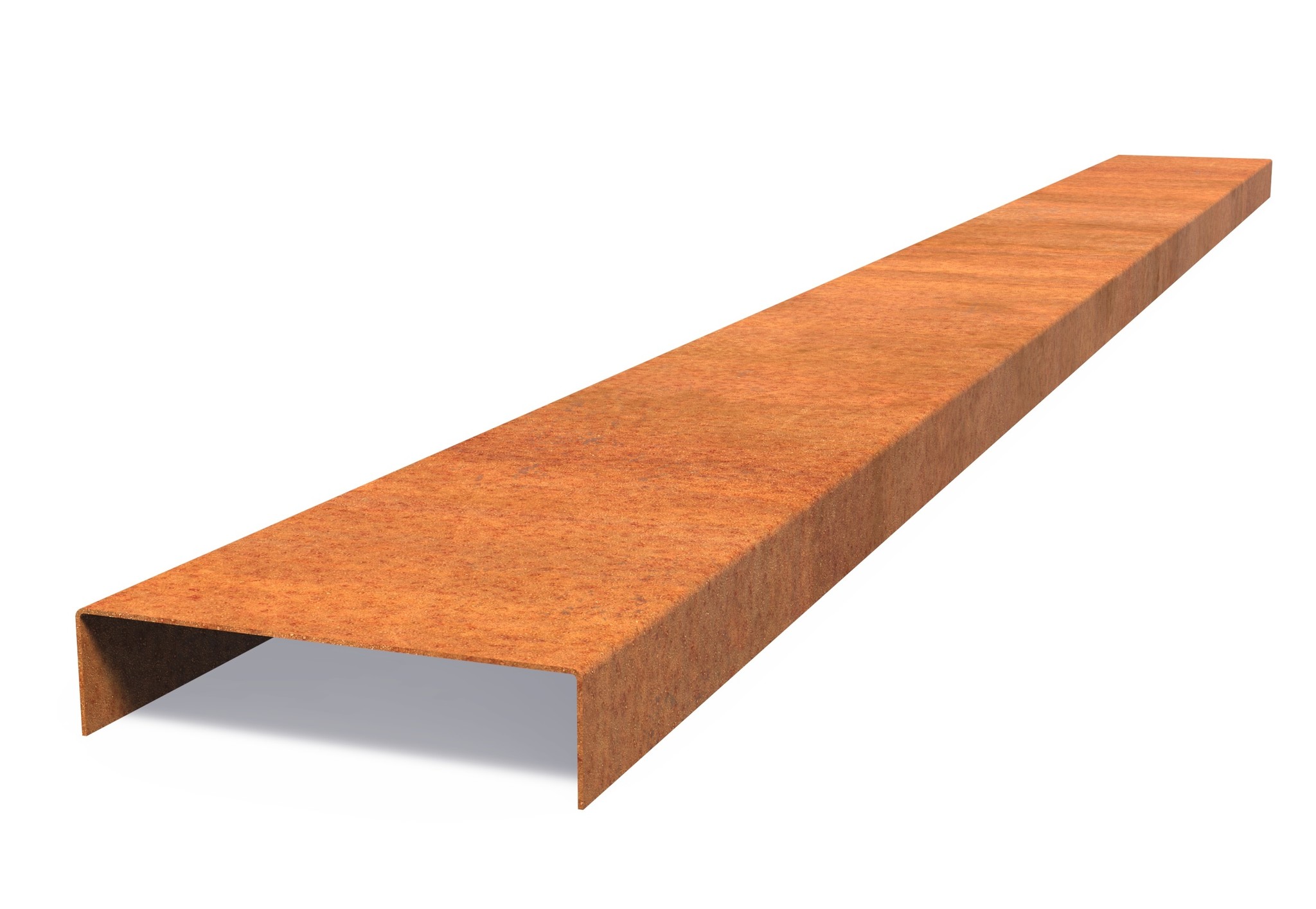 Cortenstaal overzetprofiel recht 230x20,4x5cm. afbeelding