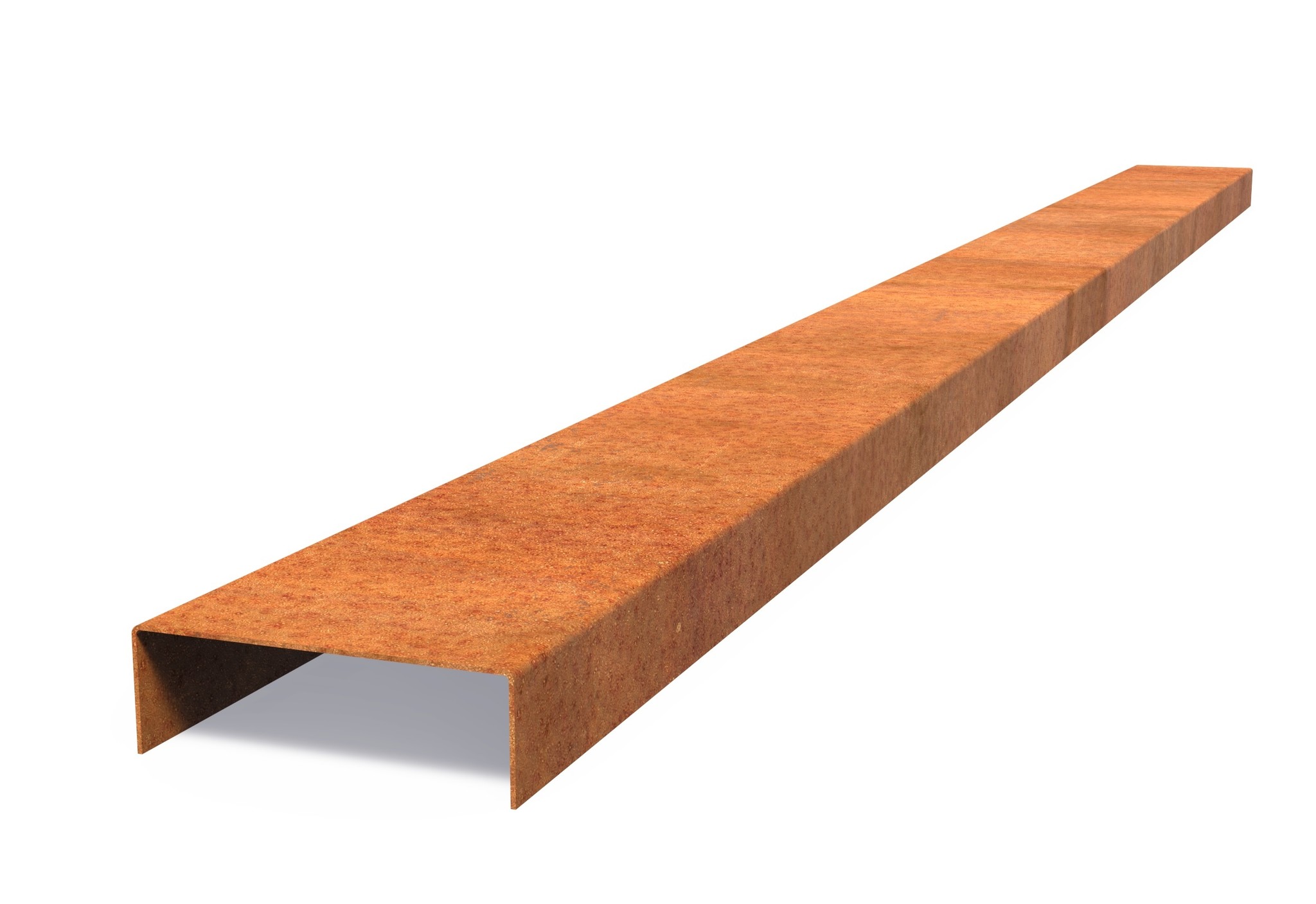 Cortenstaal overzetprofiel recht 230x15,4x5cm. afbeelding