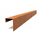 Cortenstaal overzetprofiel recht 230x10,4x15cm.