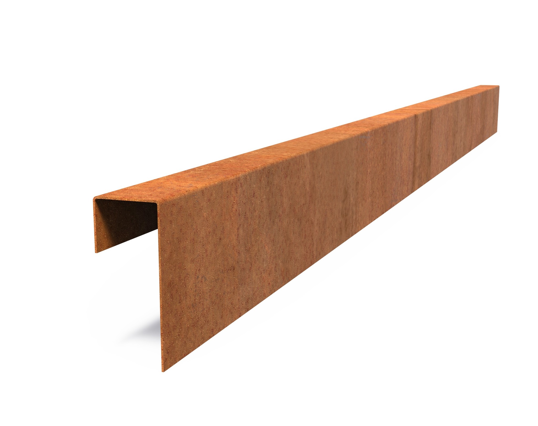Cortenstaal overzetprofiel recht 230x6,4x15cm. afbeelding