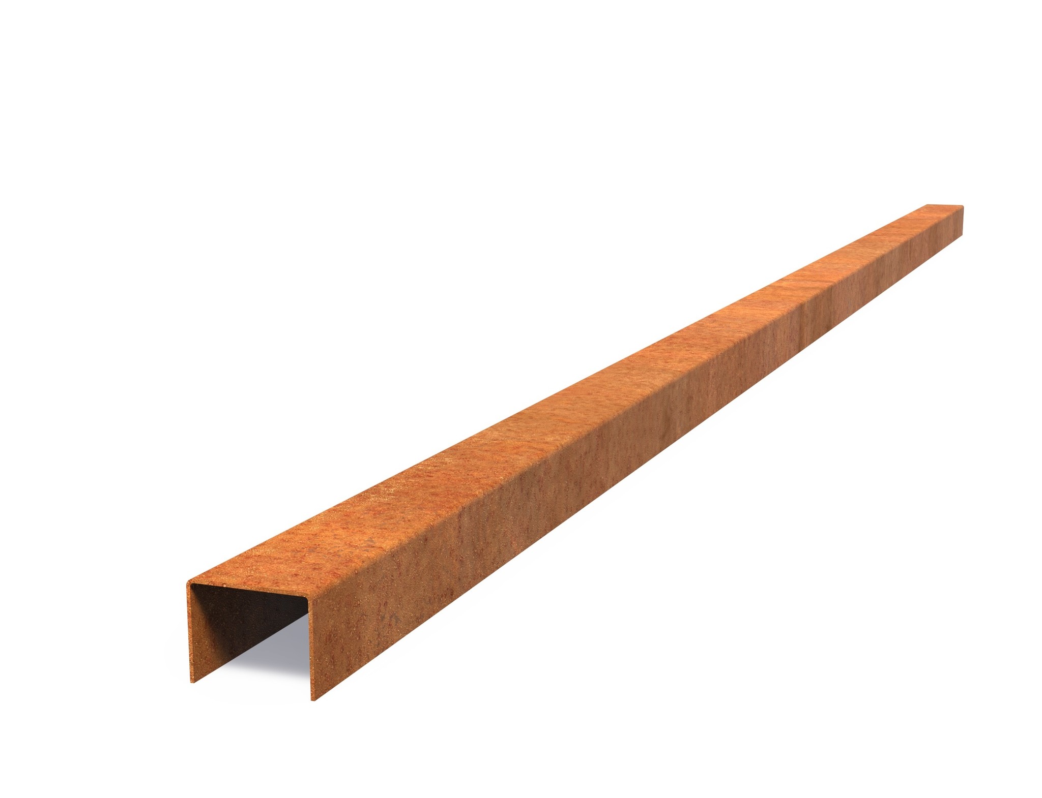 Cortenstaal overzetprofiel recht 230x6,4x5cm. afbeelding