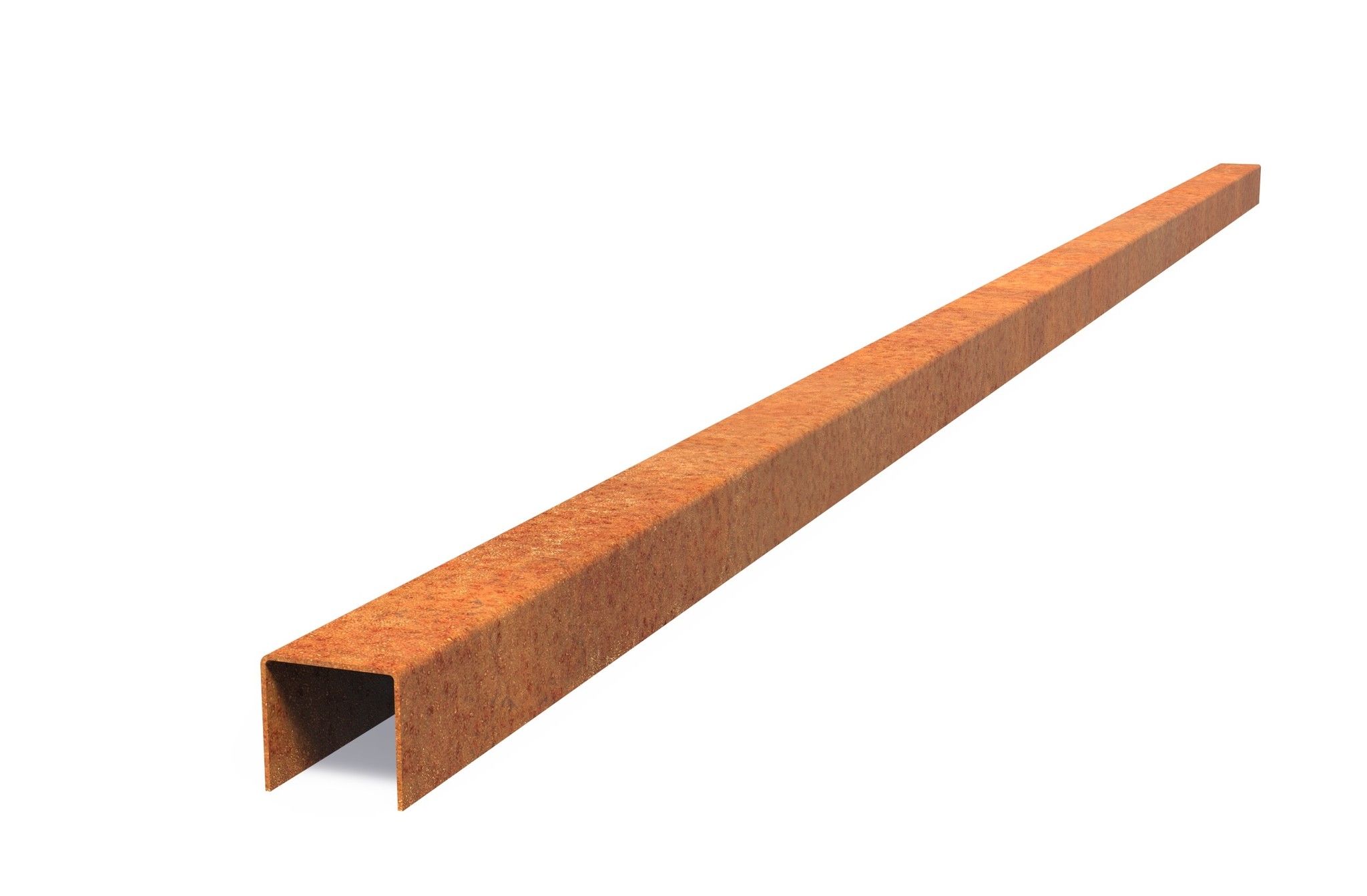 Cortenstaal overzetprofiel recht 230x5,4x5cm. afbeelding