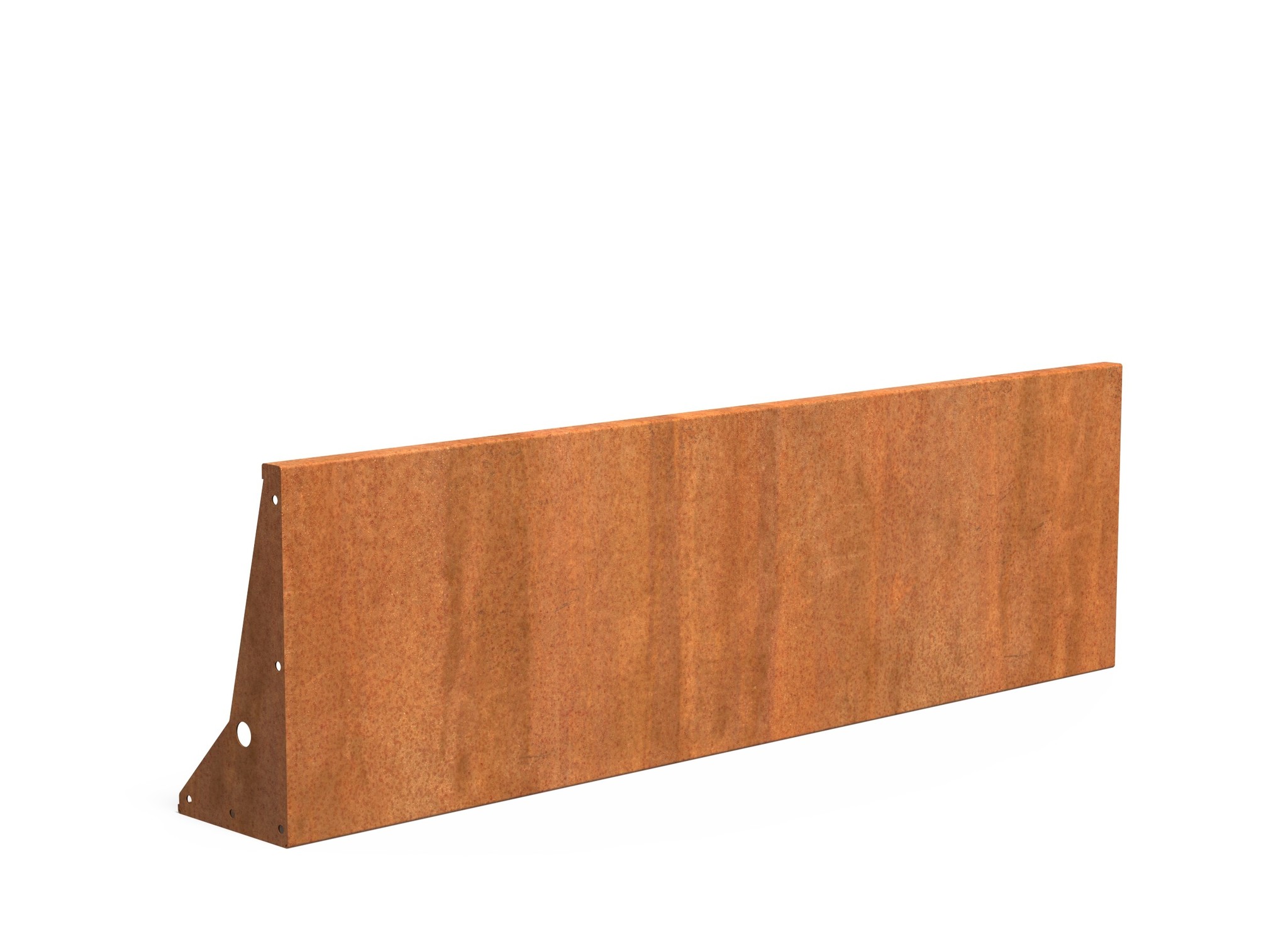 Keerwand cortenstaal recht 200x60cm. afbeelding