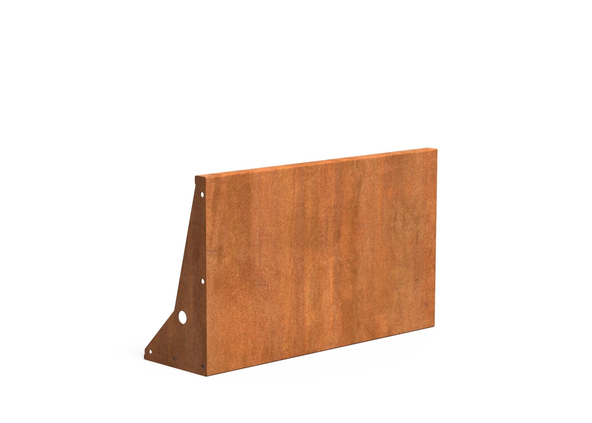 Keerwand cortenstaal recht 100x60cm. afbeelding