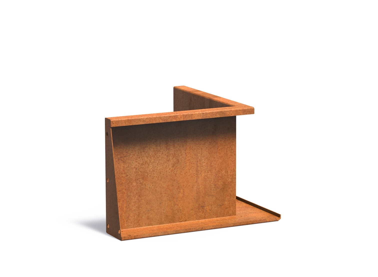 Image of Keerwand cortenstaal binnenhoek 50x50x40cm.